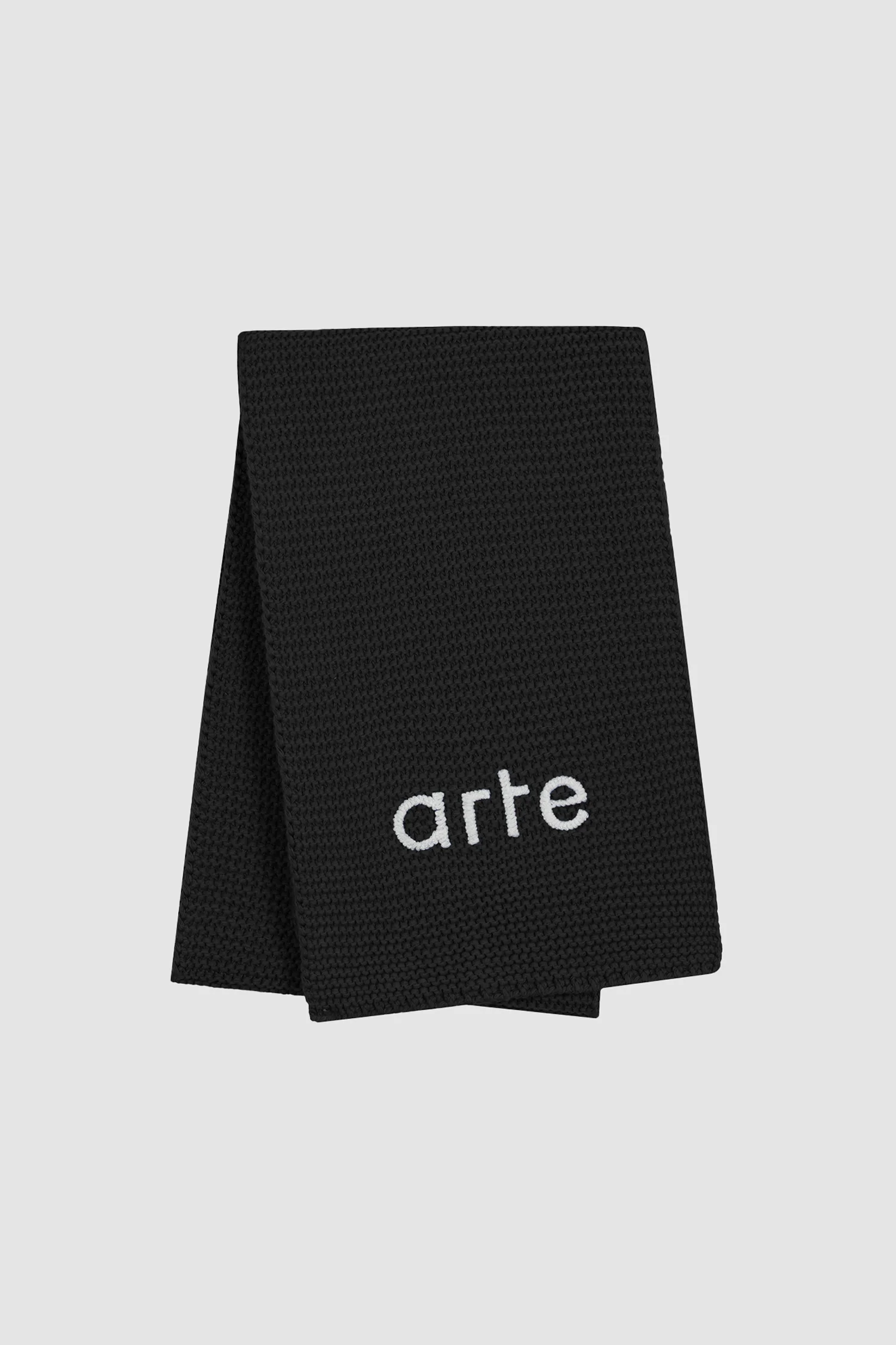 Aaron Knit Scarf - Black - Image 2