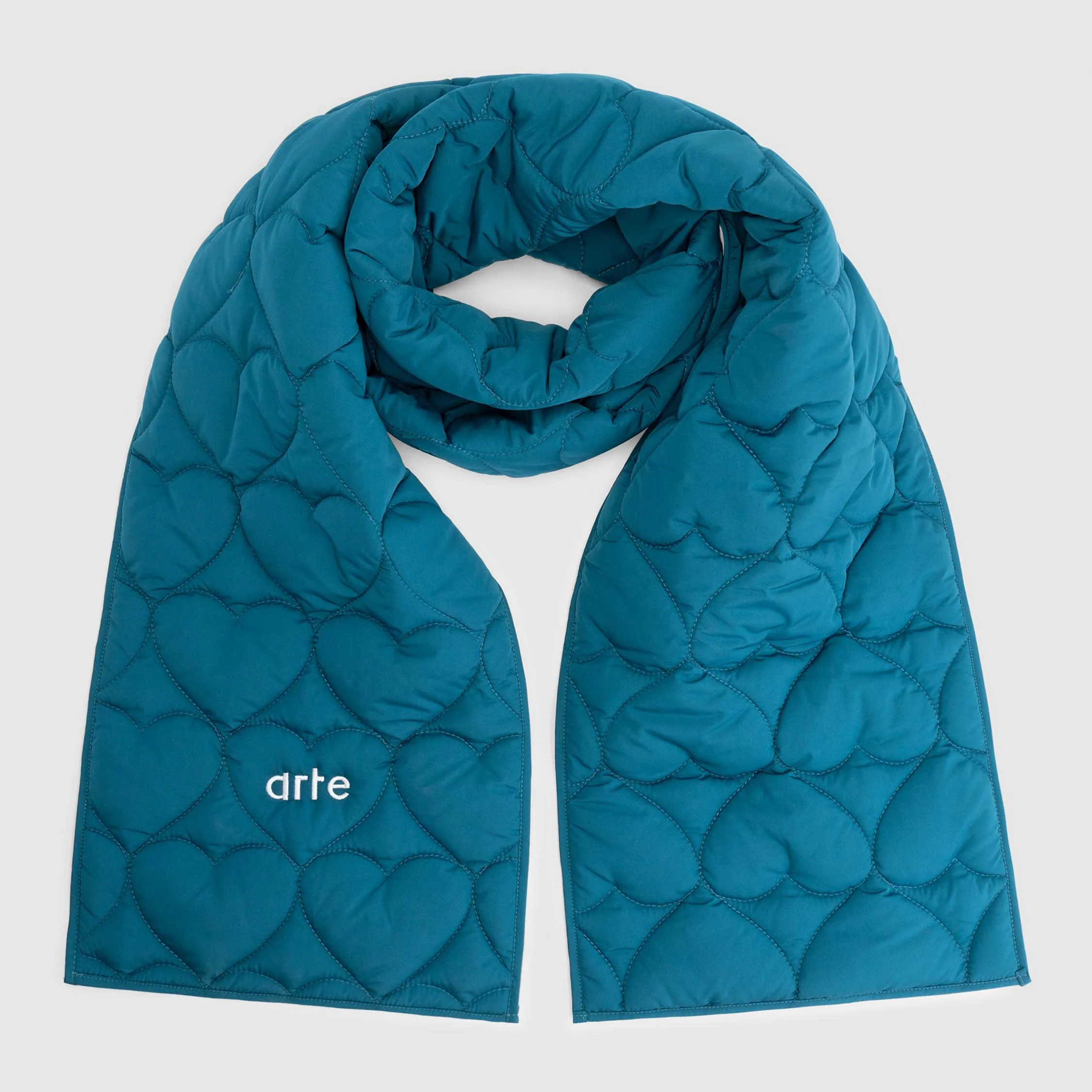 Aaron Padded Scarf - Petrol Blue