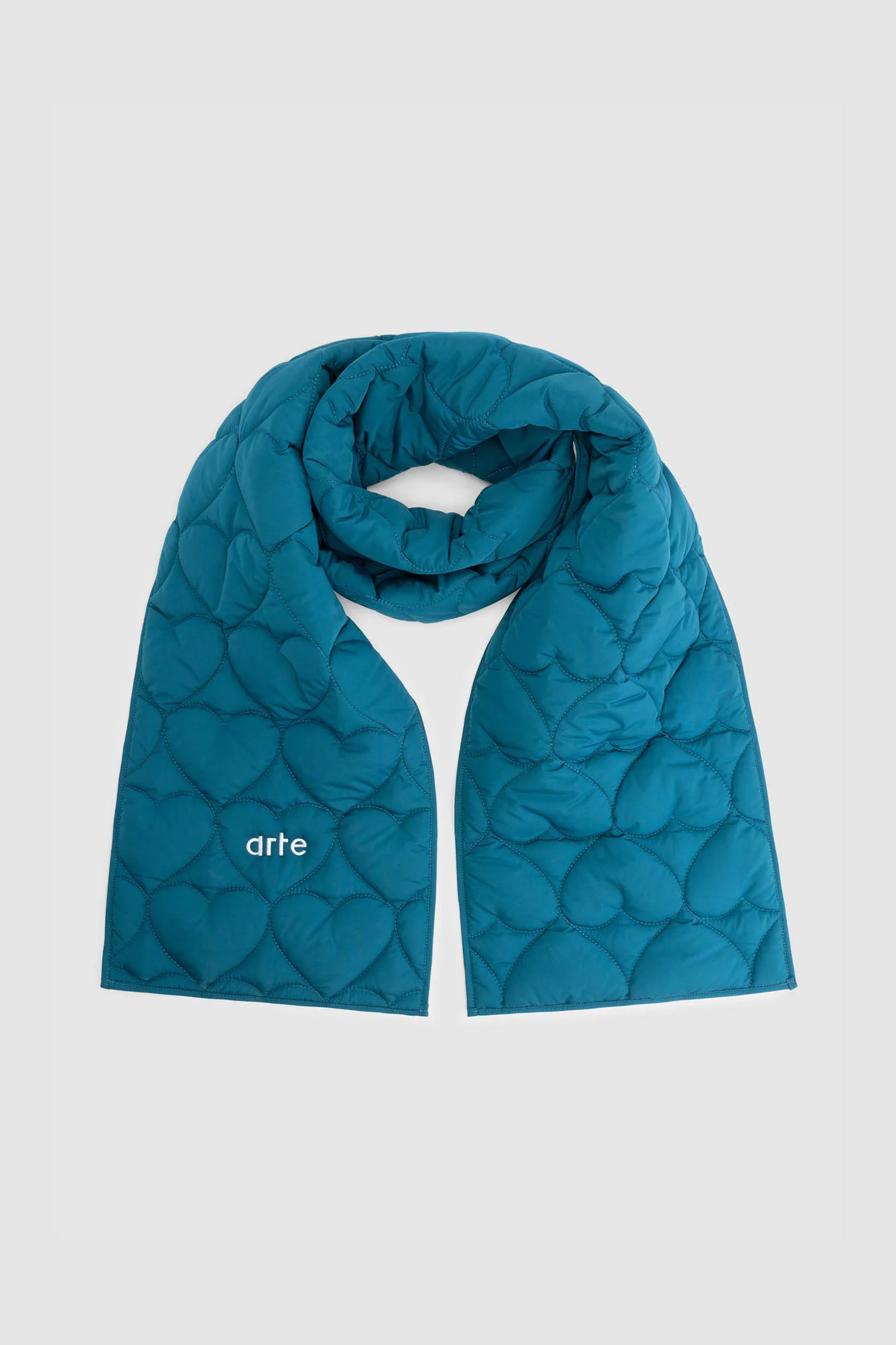 Aaron Padded Scarf - Petrol Blue - Image 2