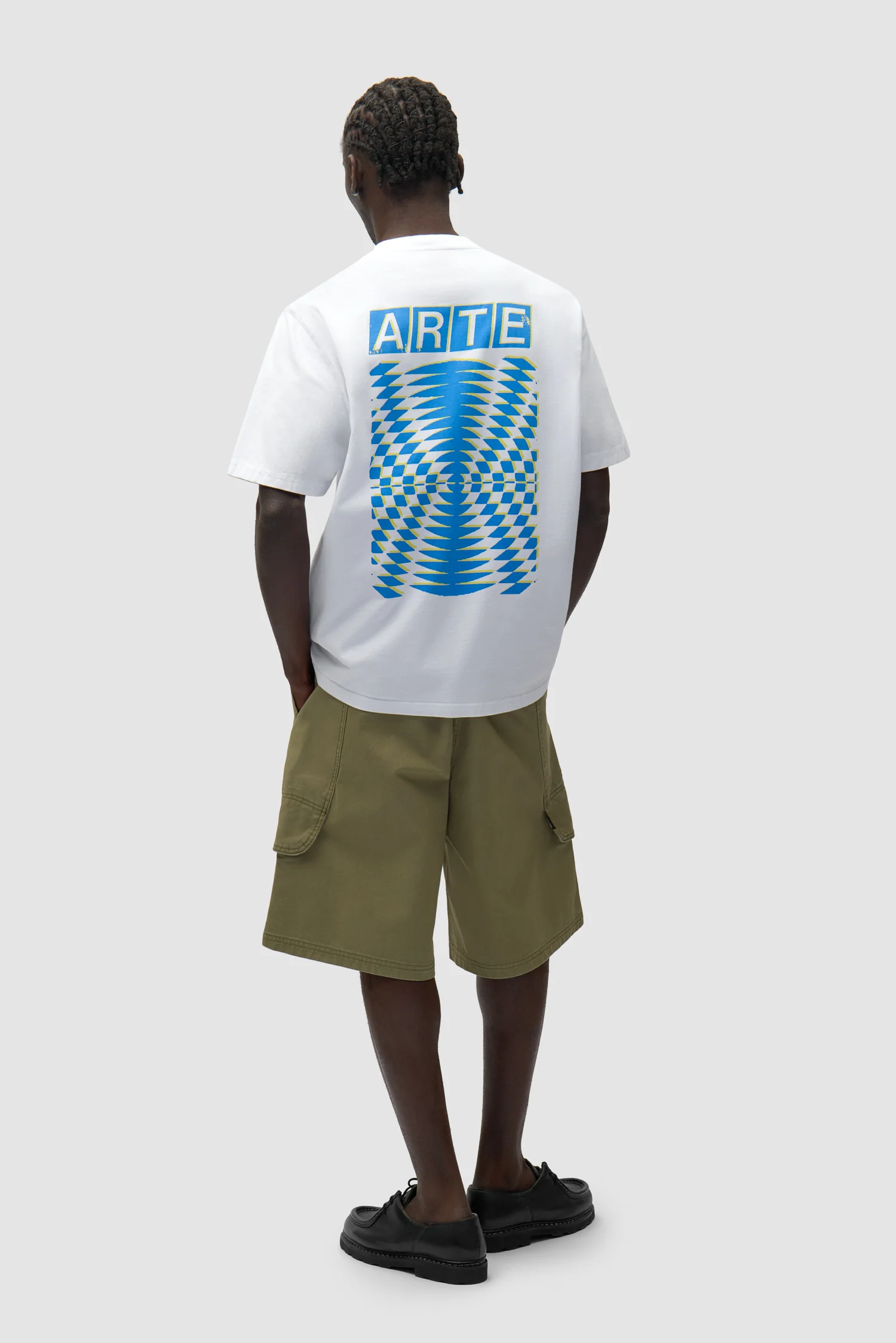 Abstract Back Print T-shirt - White - Image 5