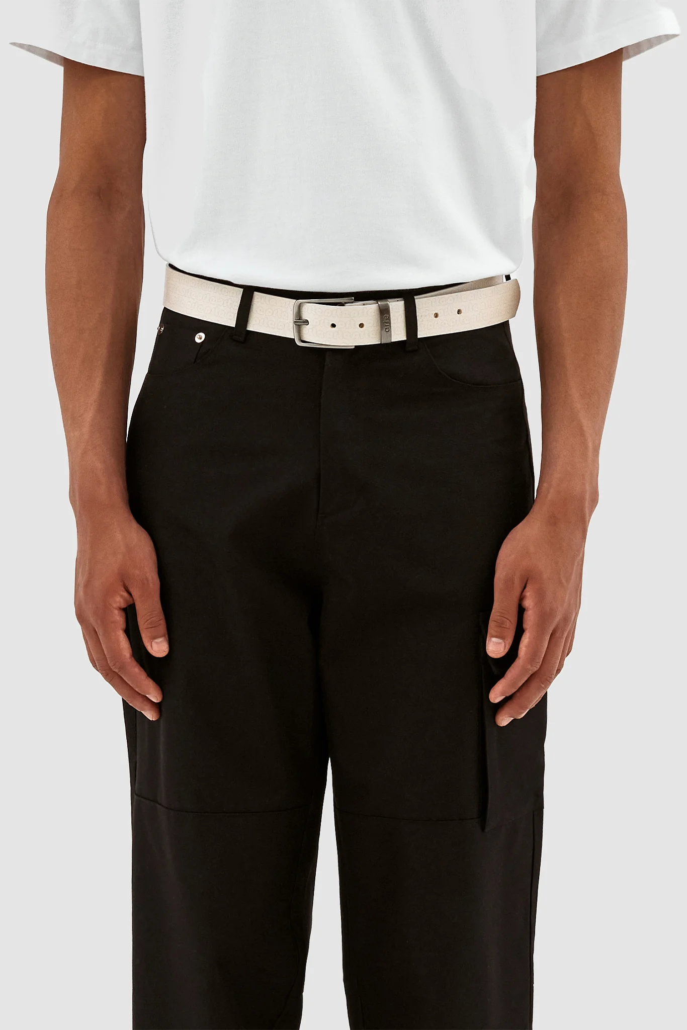 Alder Print Belt - Cream/Lake Blue - Image 3
