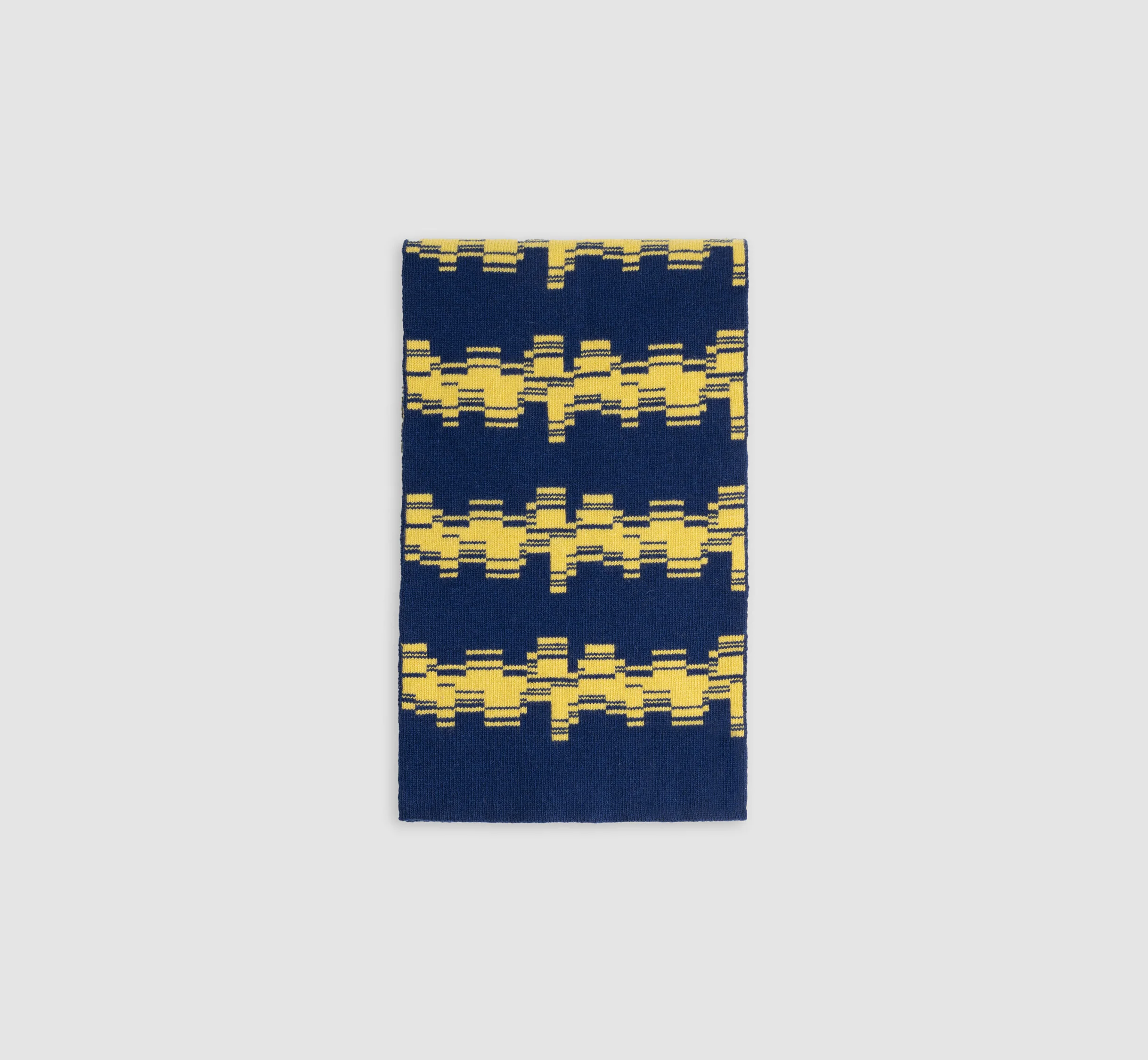Alex Stripe Scarf - Yellow/Navy - Image 3