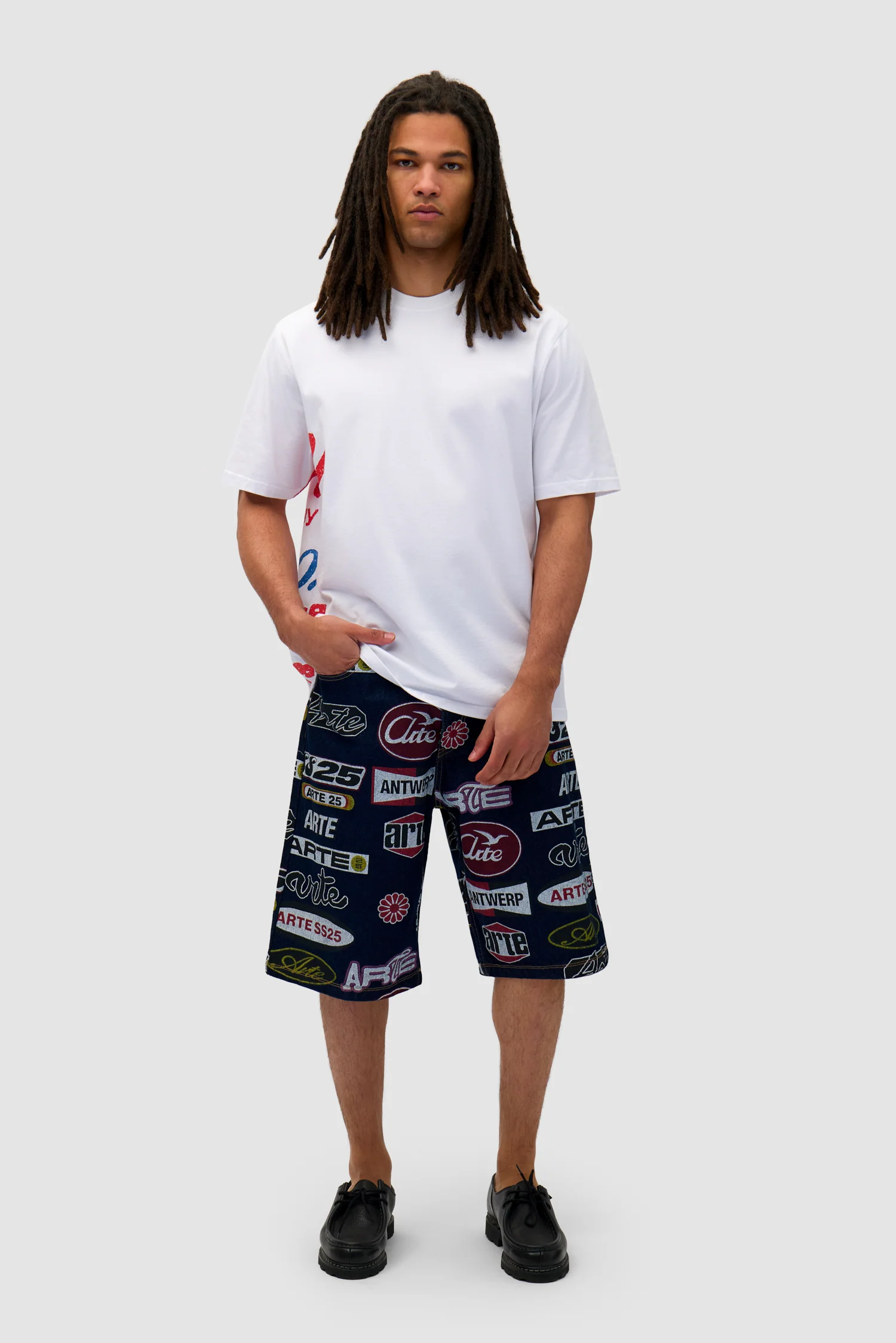 Allover Print Short - Dark Denim - Image 5