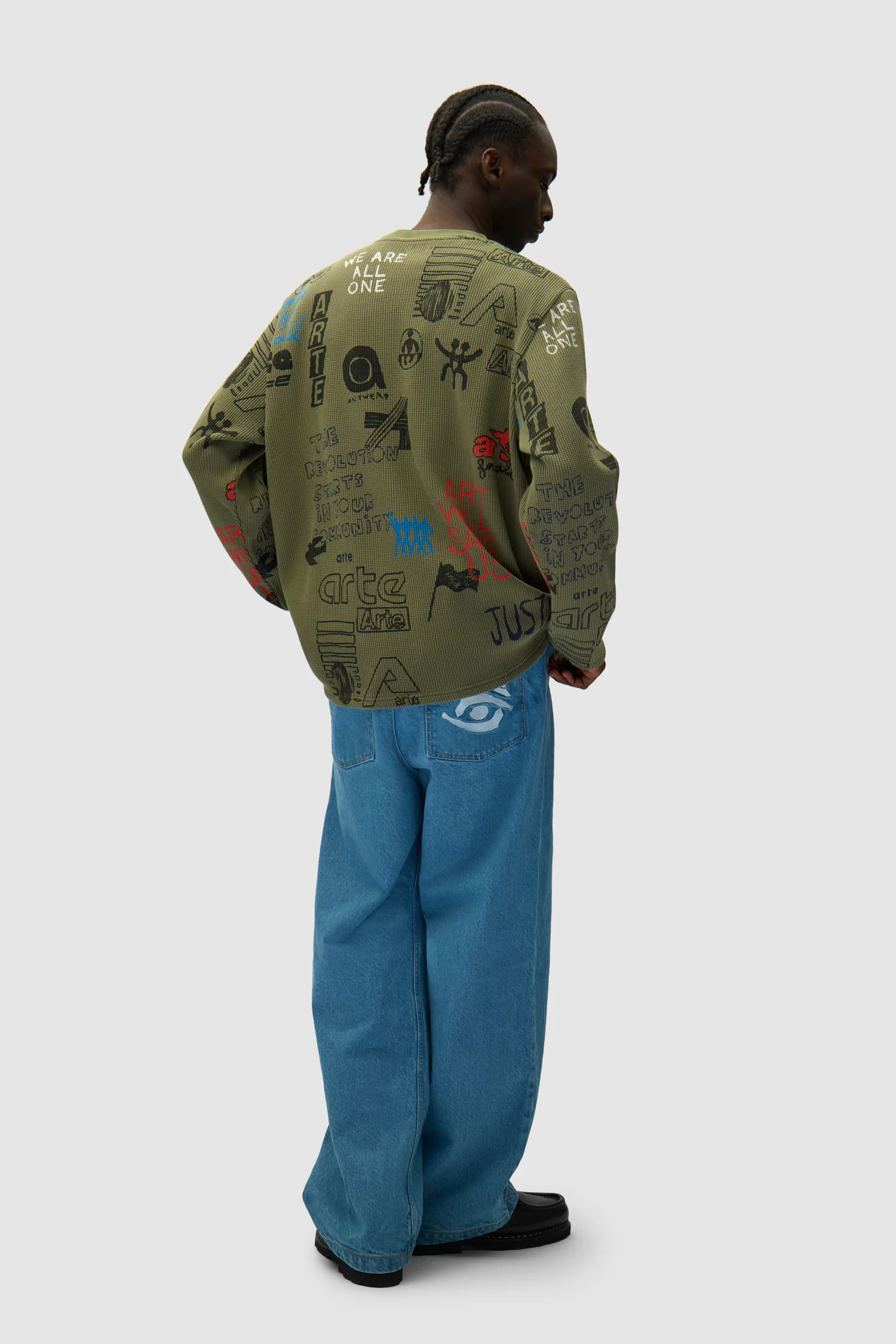 Allover Waffle Longsleeve - Green - Image 6