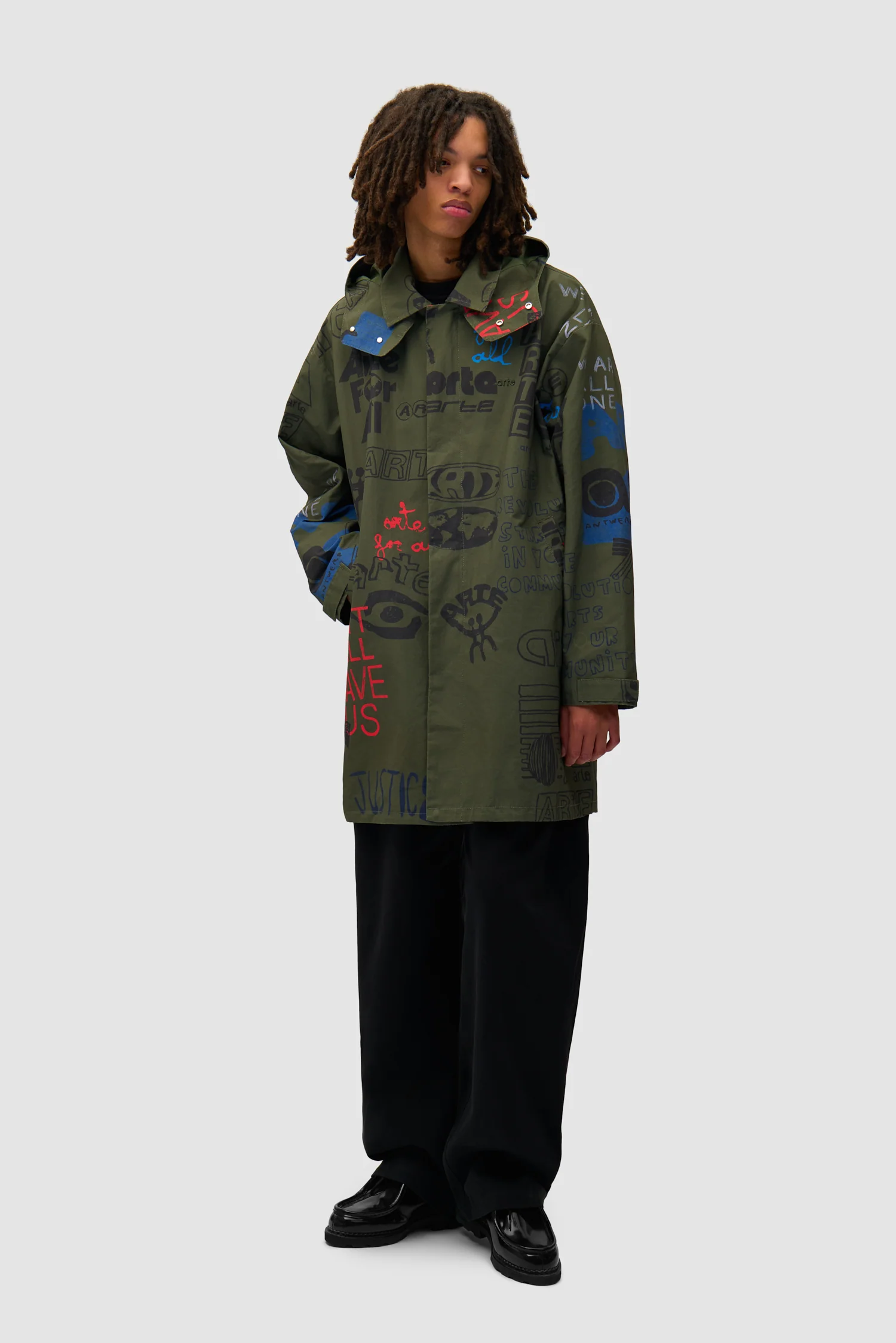 Art Saves Coat - Dark Green - Image 4