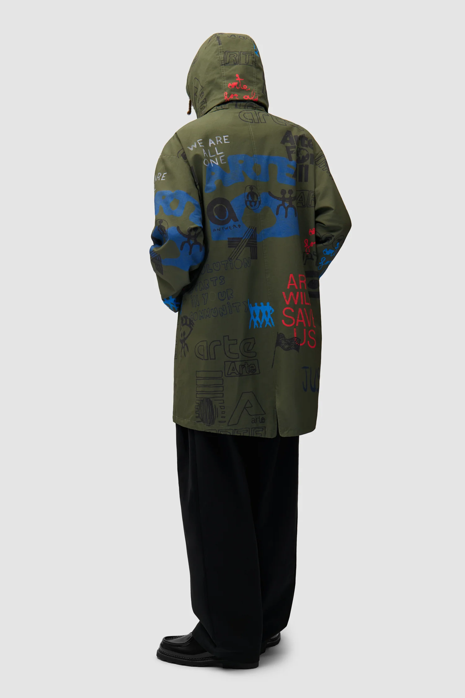 Art Saves Coat - Dark Green - Image 6