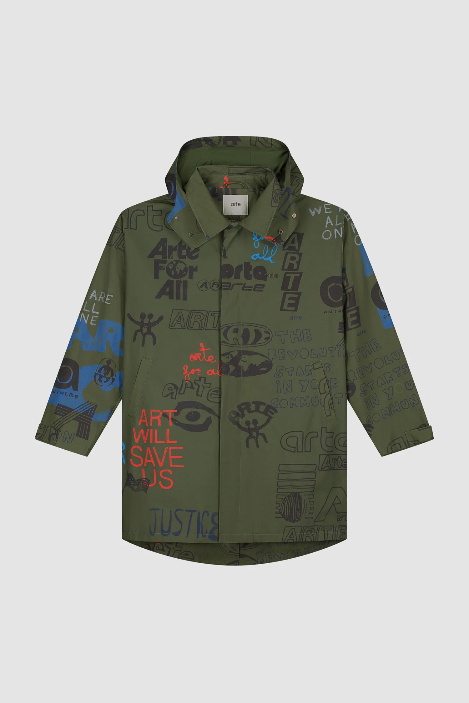Art Saves Coat - Dark Green - Image 9