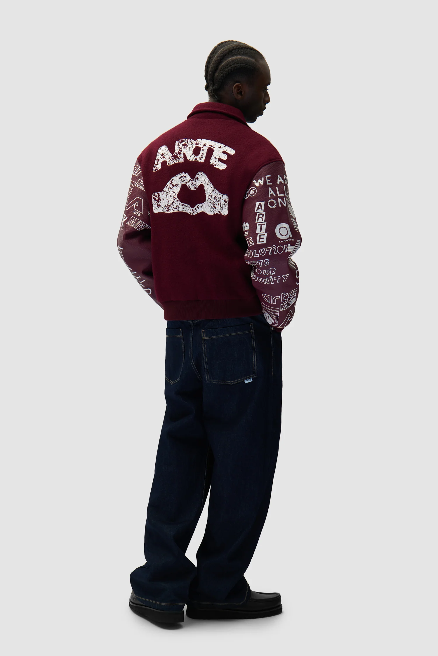 Graffiti Varsity Jacket - Bordeaux - Image 6