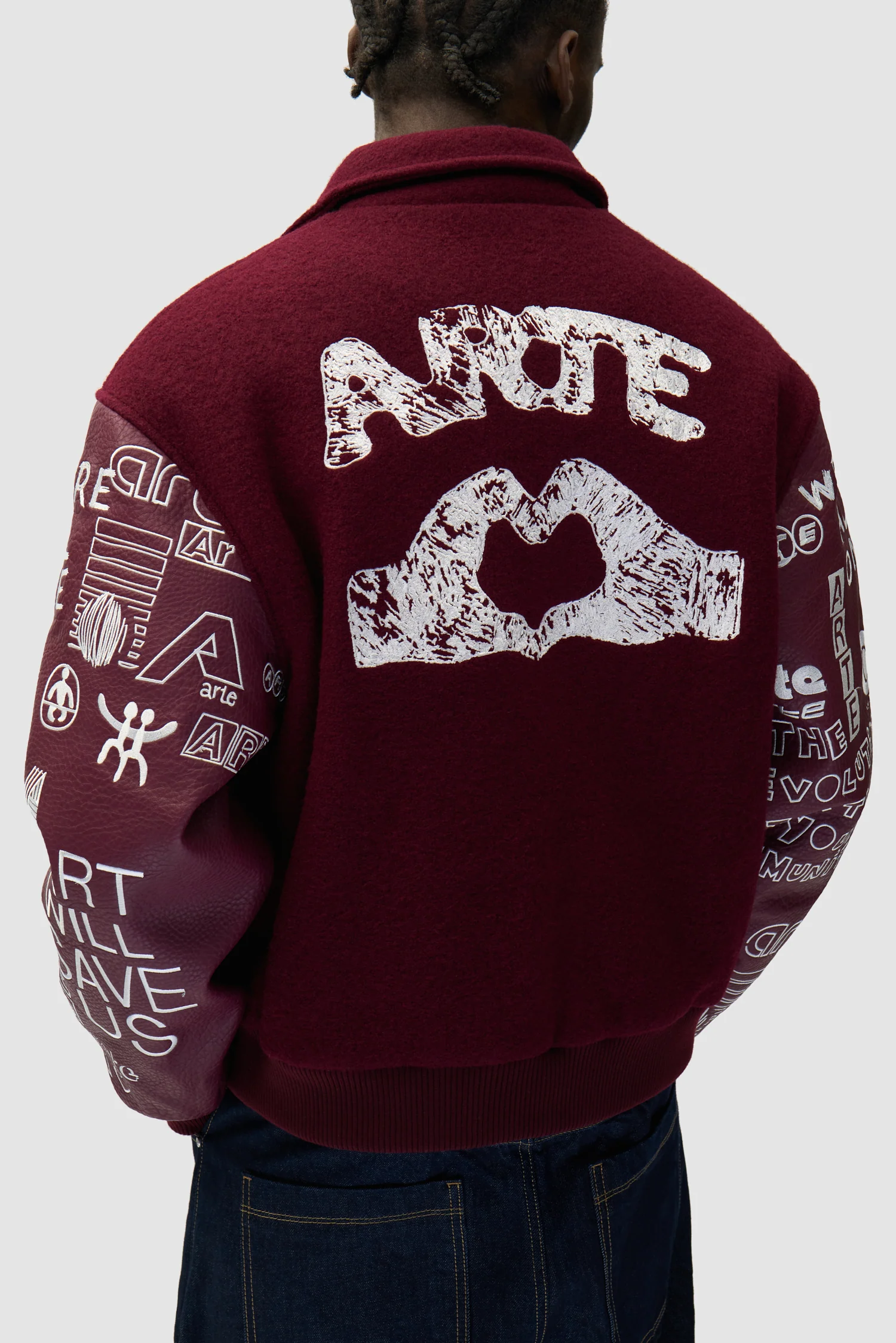 Graffiti Varsity Jacket - Bordeaux - Image 8