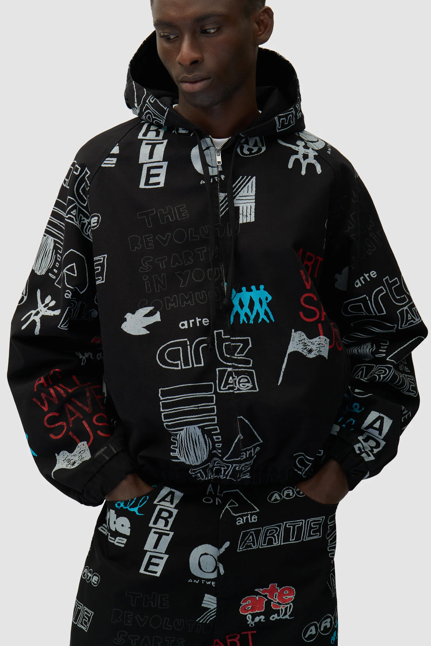 Graffiti Allover Jacket - Black - Image 7