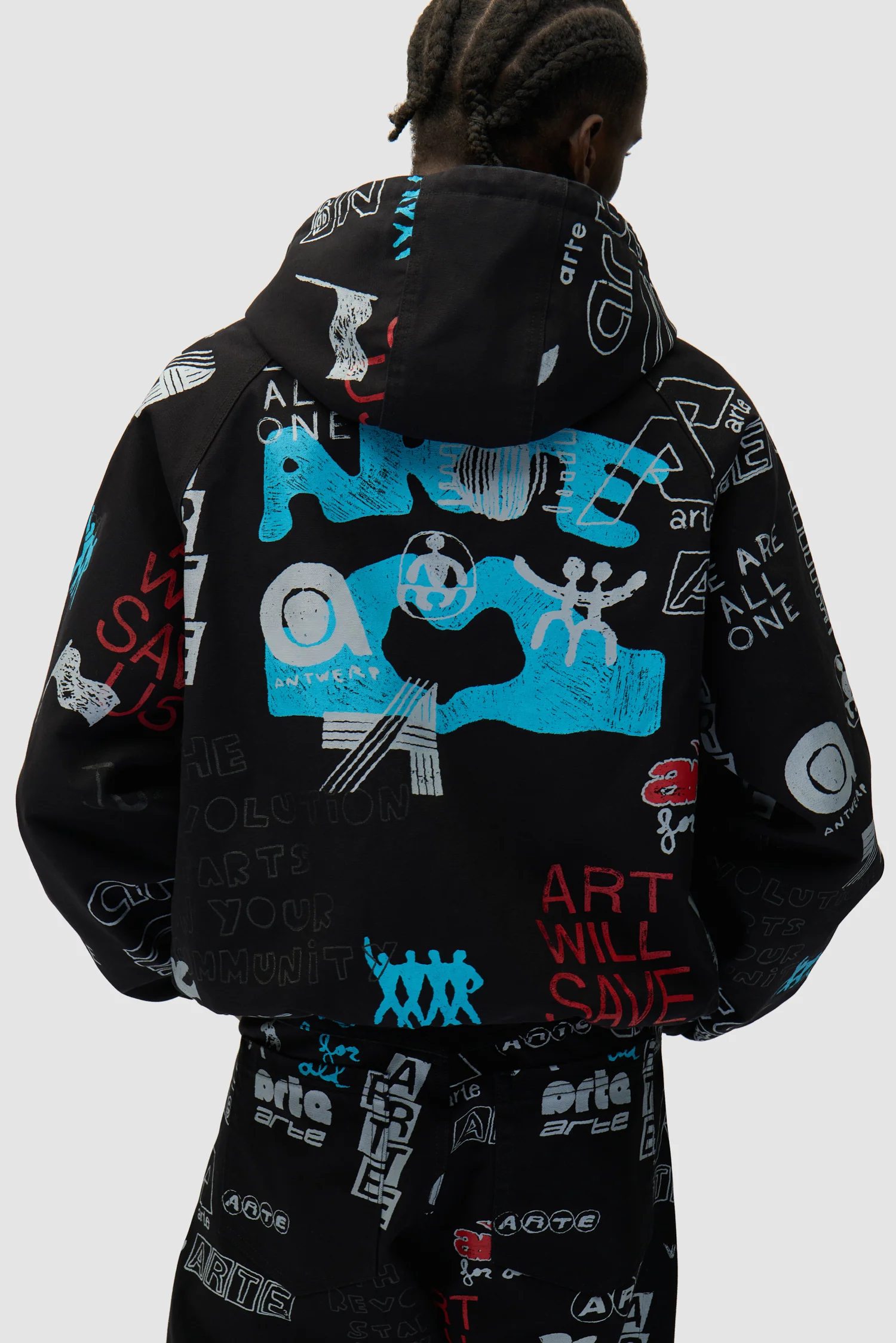 Graffiti Allover Jacket - Black - Image 8