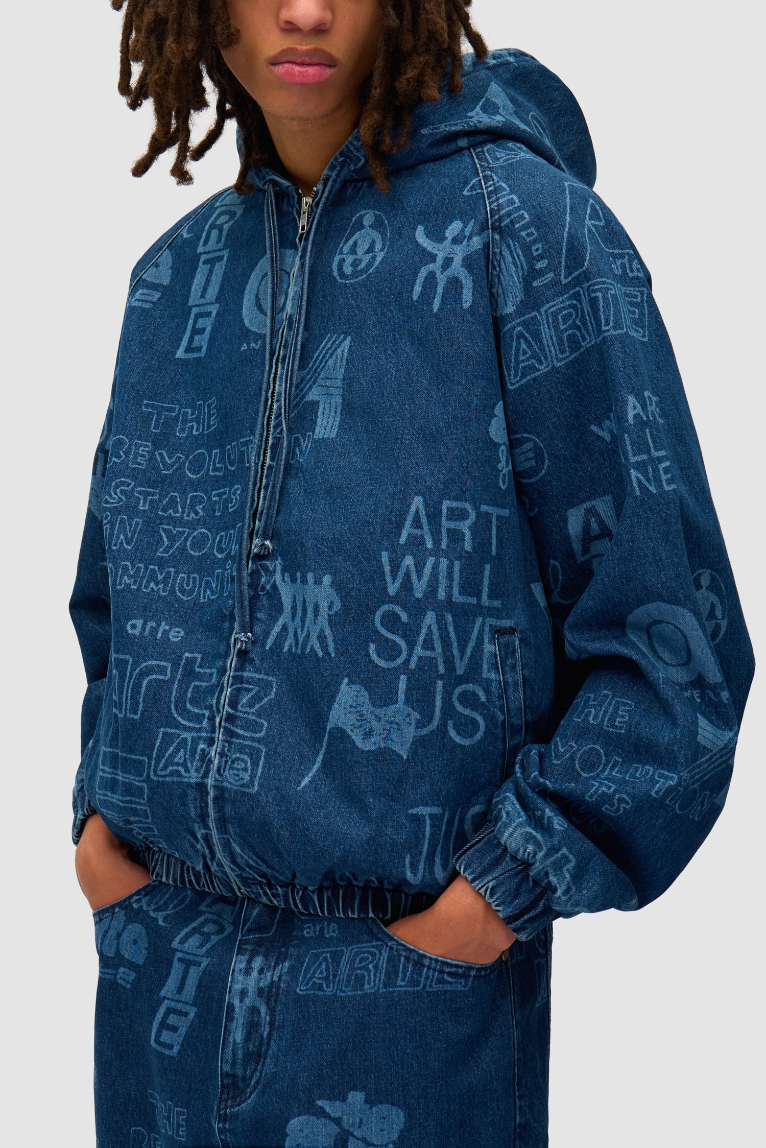 Graffiti Allover Jacket - Bleach - Image 7