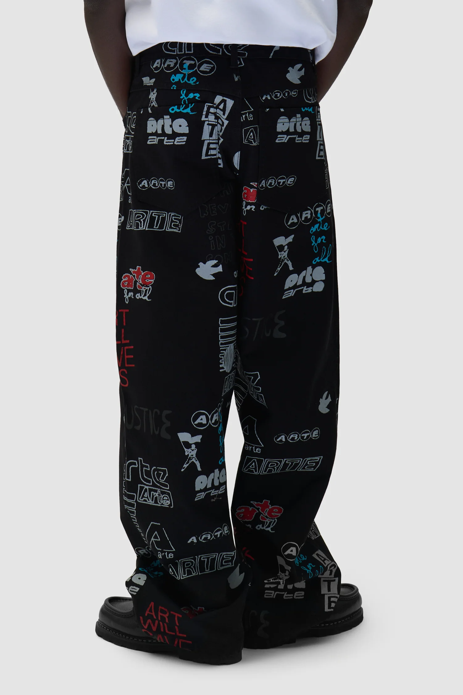 Graffiti Allover Pants - Black - Image 4