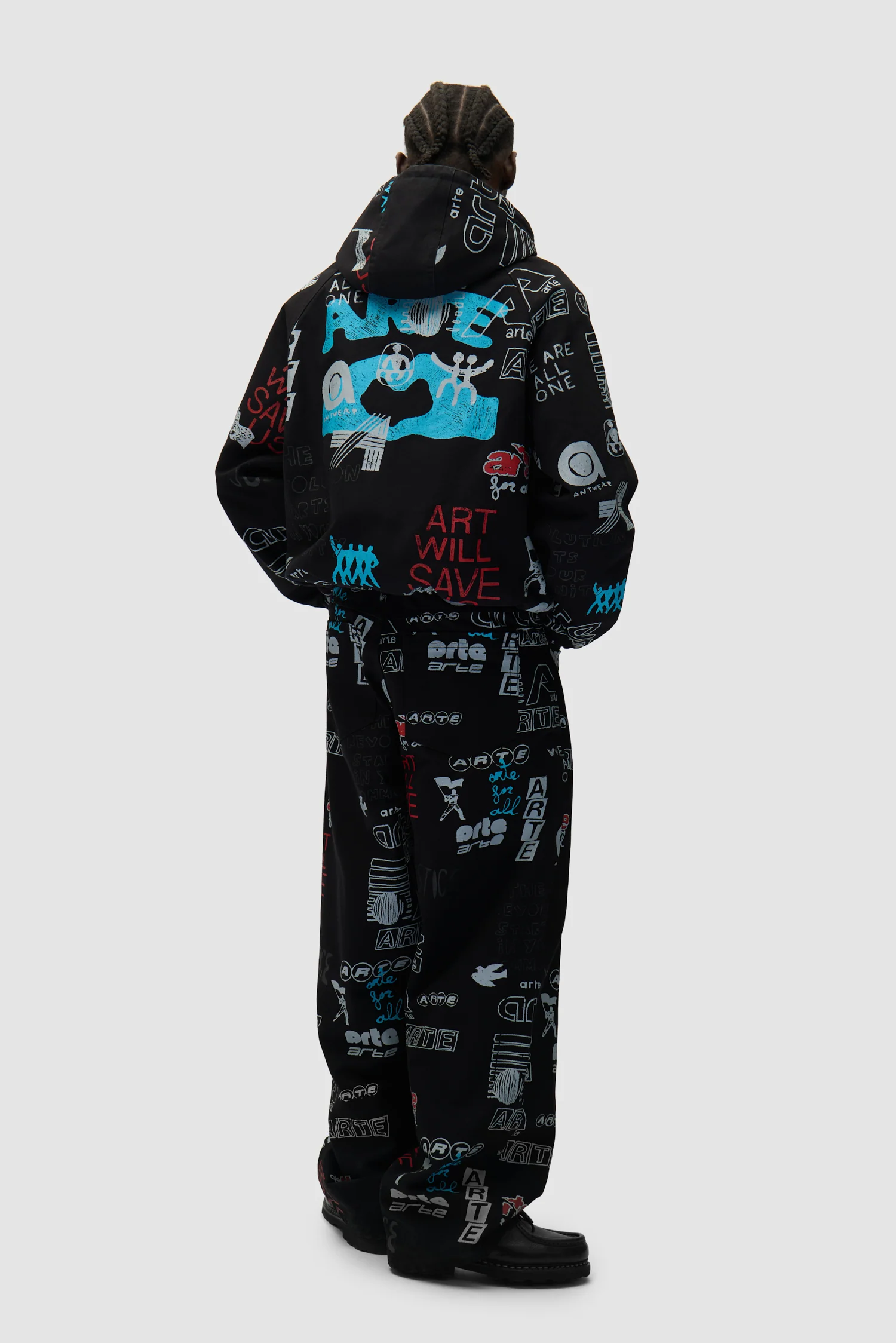 Graffiti Allover Pants - Black - Image 7