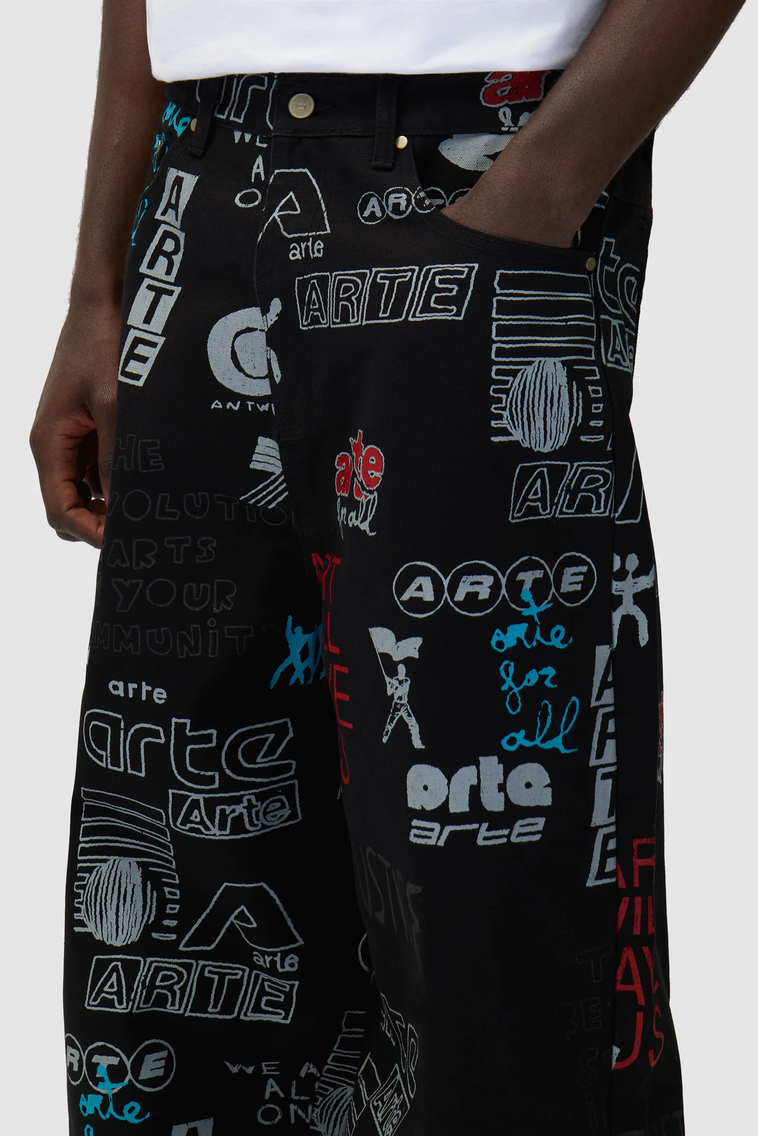 Graffiti Allover Pants - Black - Image 8