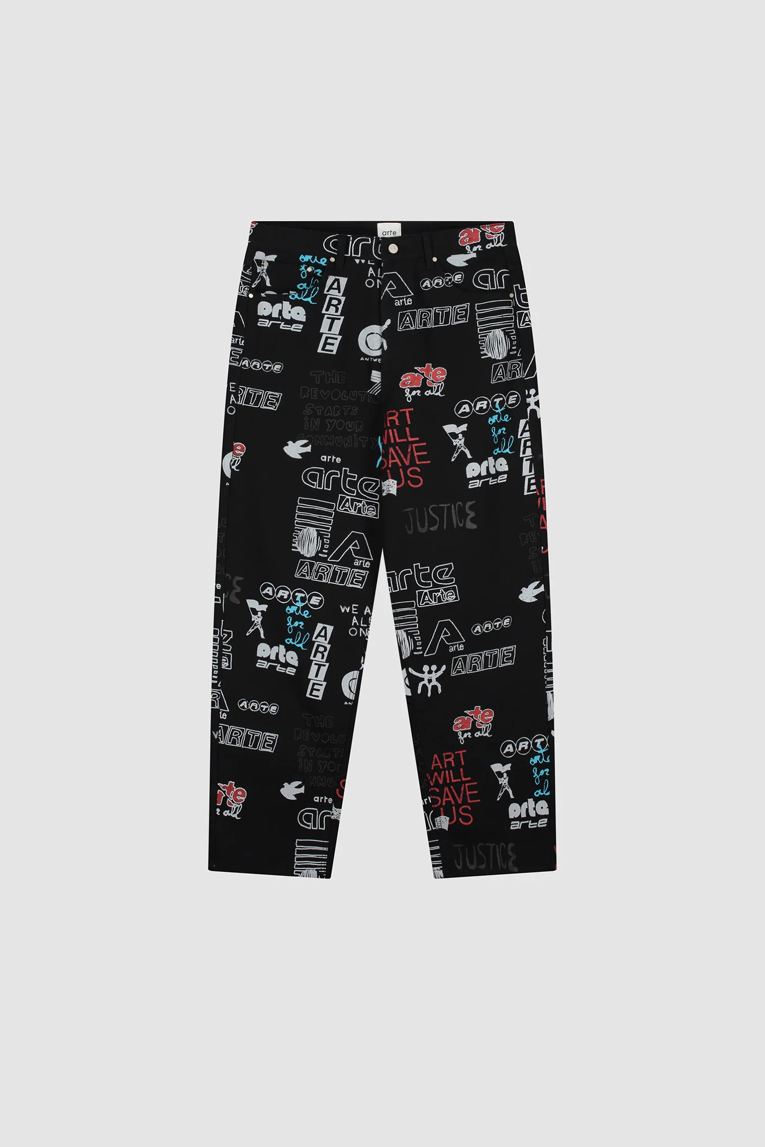 Graffiti Allover Pants - Black - Image 9