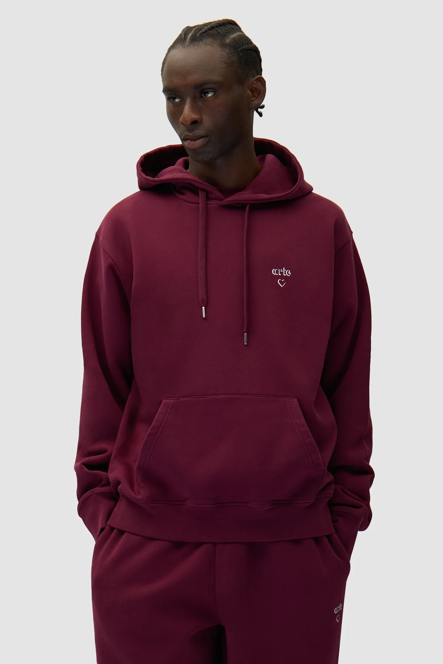 Arte Heart Hoodie - Bordeaux - Image 2