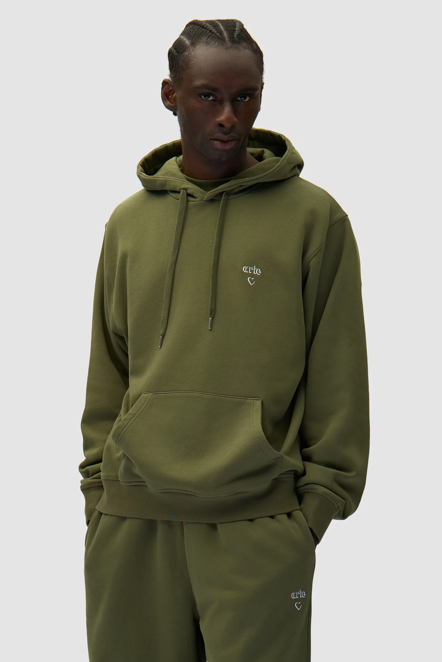 Arte Heart Hoodie - Green - Image 2