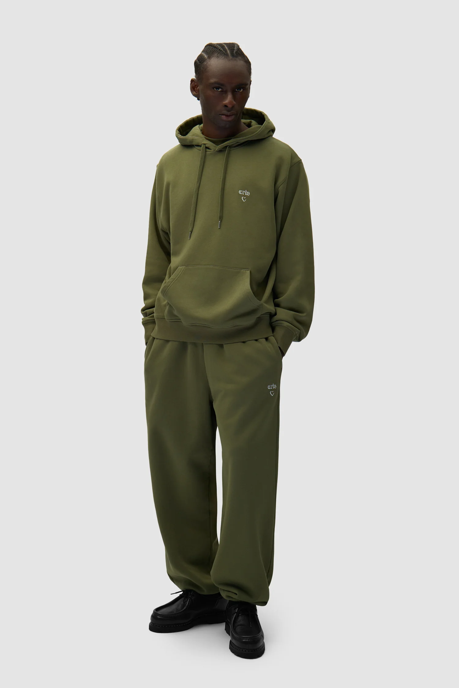 Arte Heart Hoodie - Green - Image 4