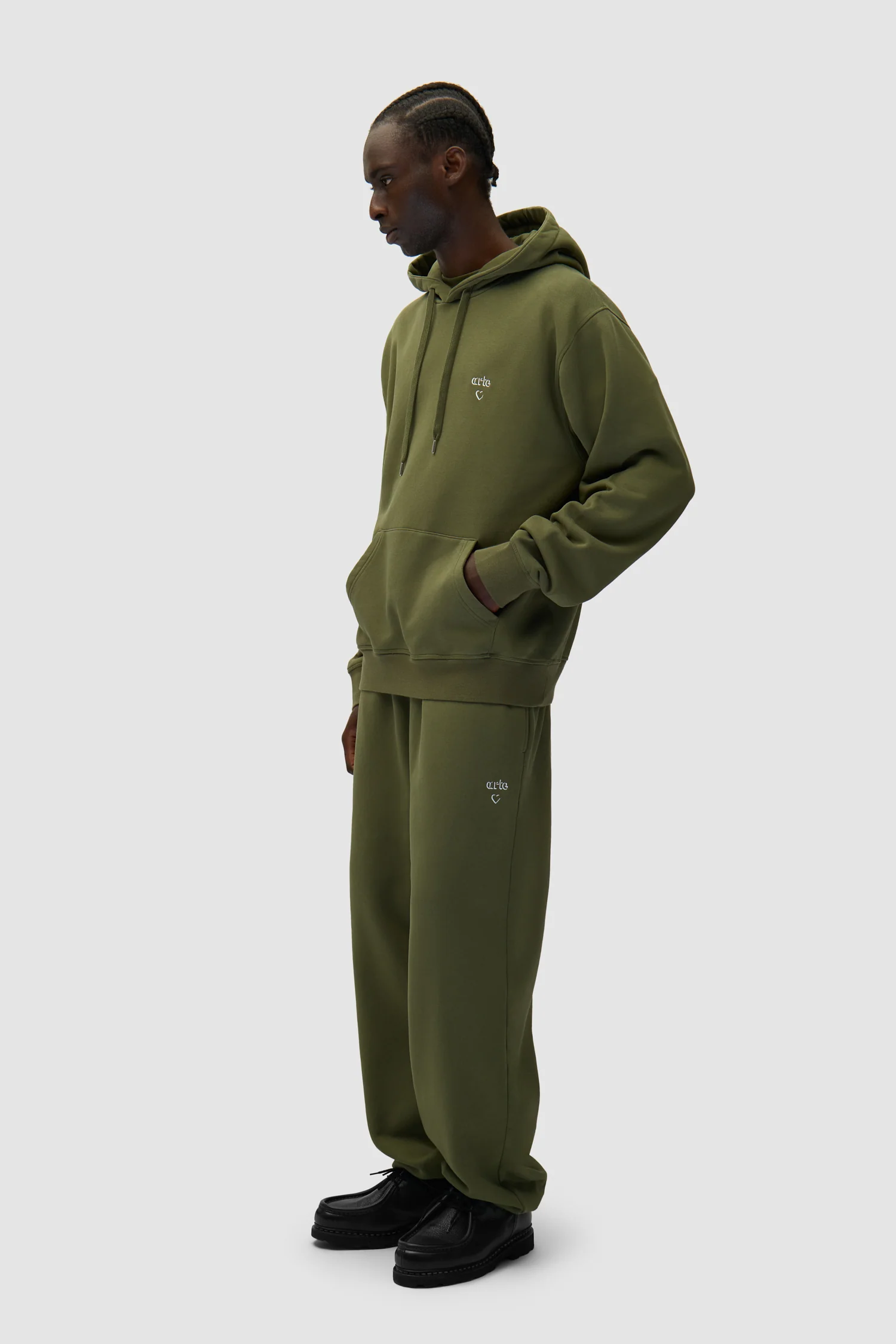 Arte Heart Hoodie - Green - Image 5