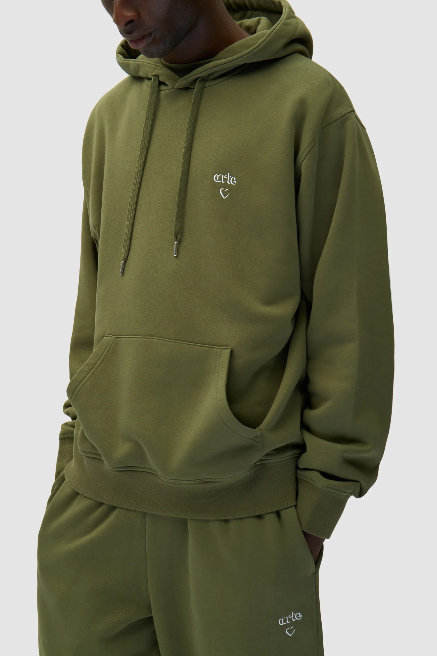 Arte Heart Hoodie - Green - Image 7