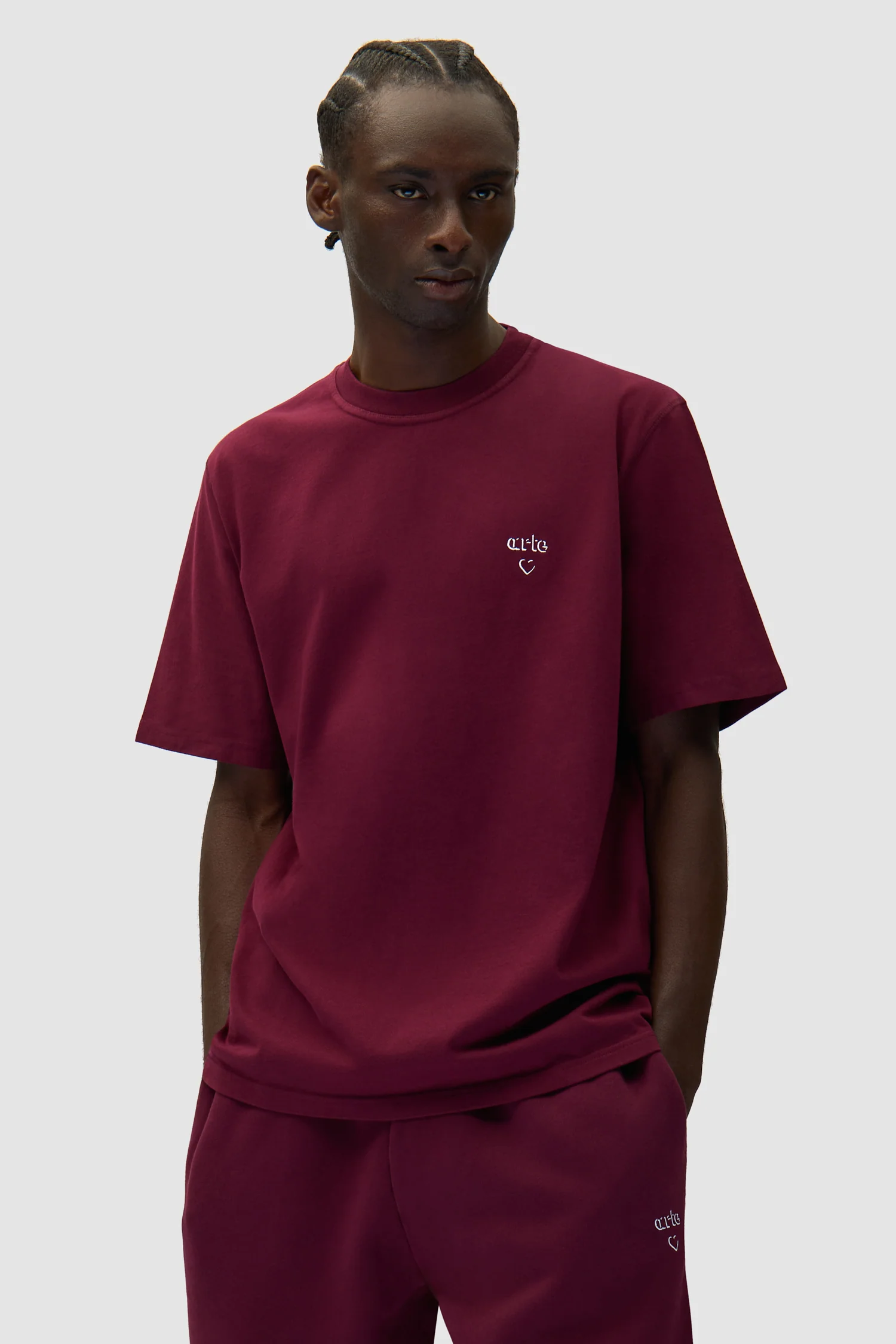 Arte Heart T-shirt - Bordeaux - Image 2