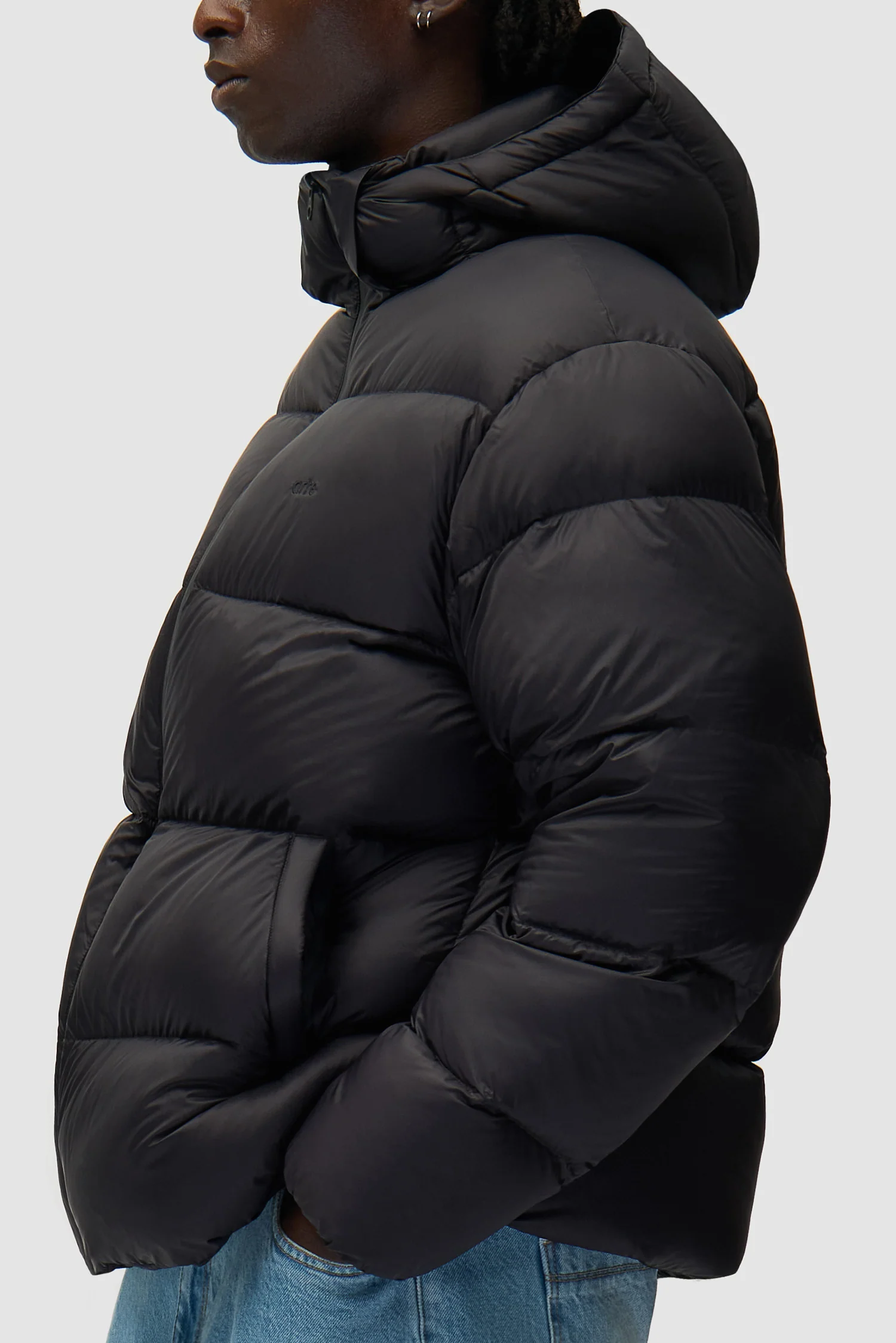 Arte Puffer Jacket - Black - Image 7