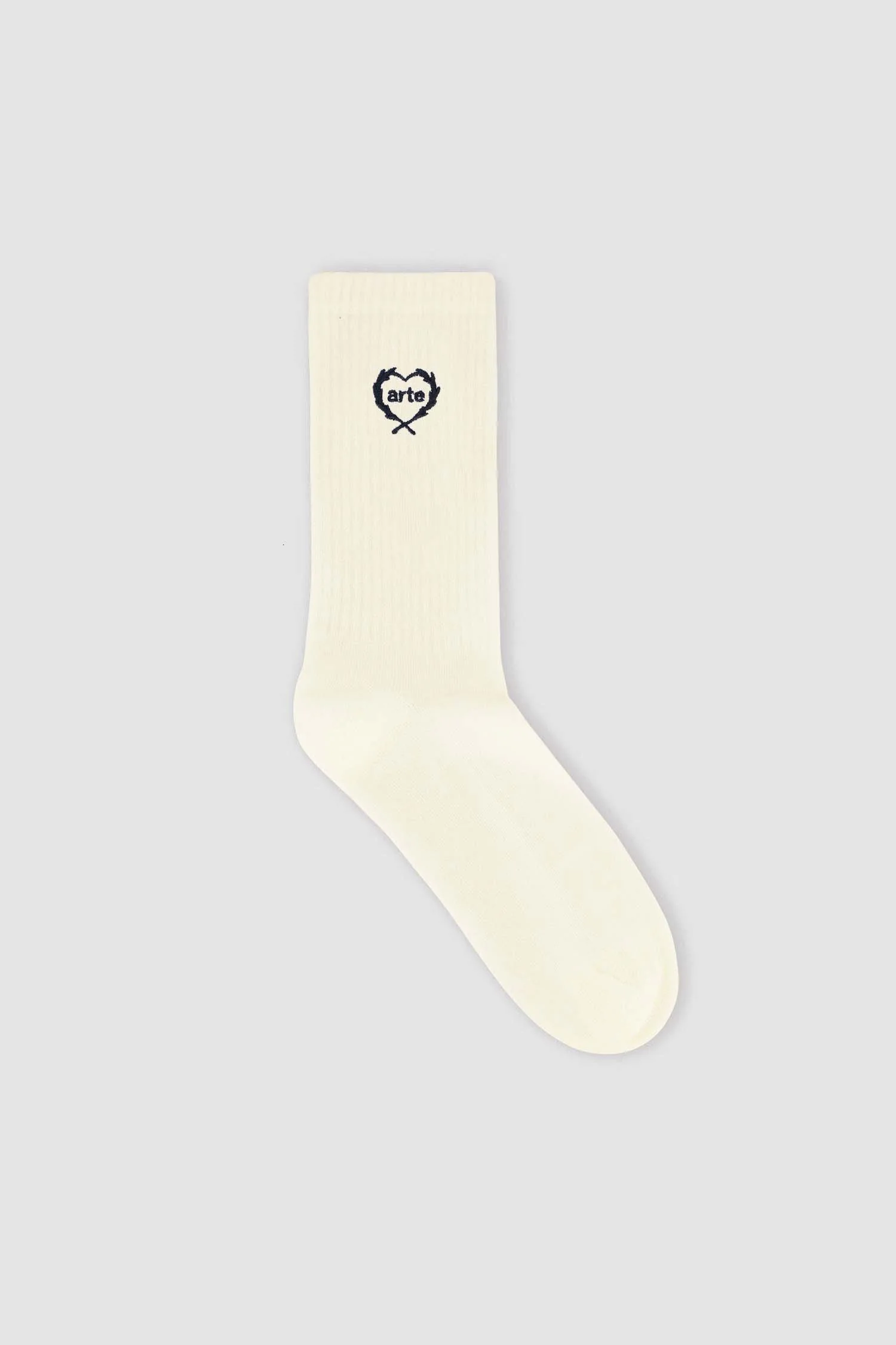 Arte Small Heart Socks - Cream - Image 2