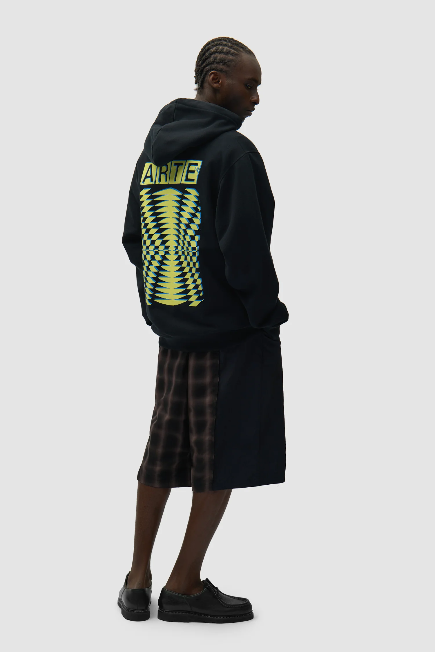 Back Abstract Hoodie - Black - Image 6