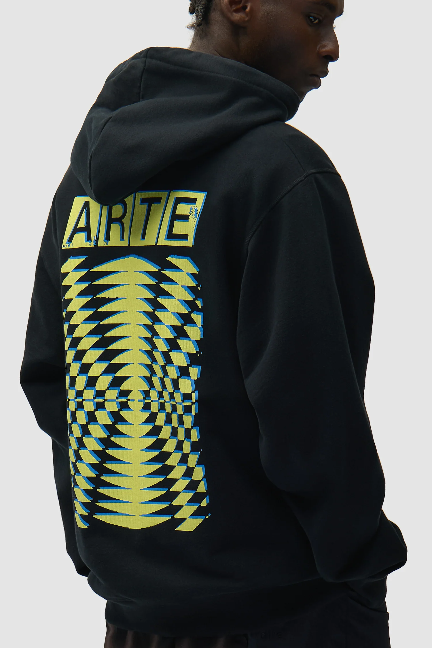 Back Abstract Hoodie - Black - Image 7