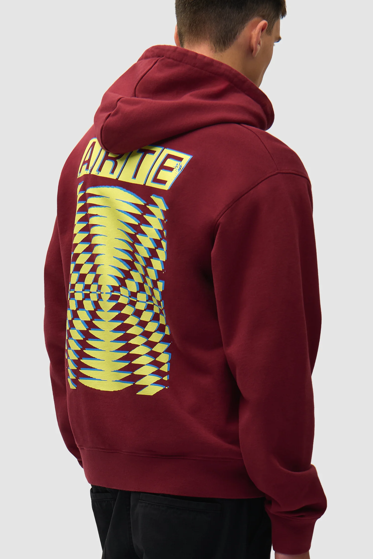 Back Abstract Hoodie - Bordeaux - Image 7