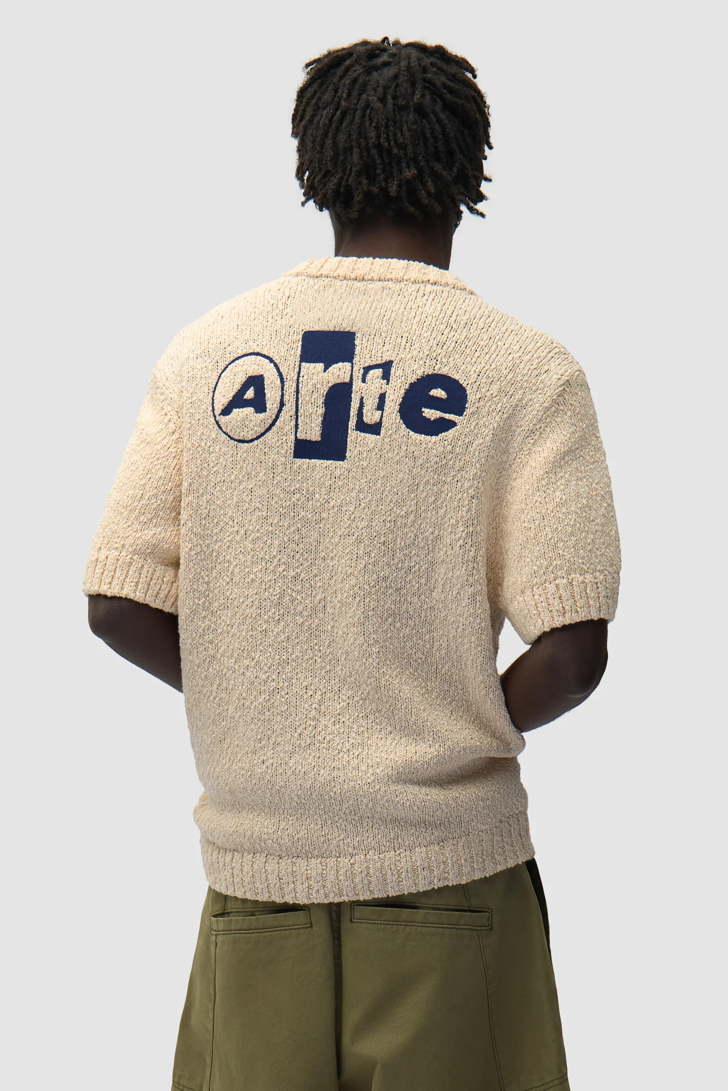 Back graphic Knit T-shirt - Cream - Image 2