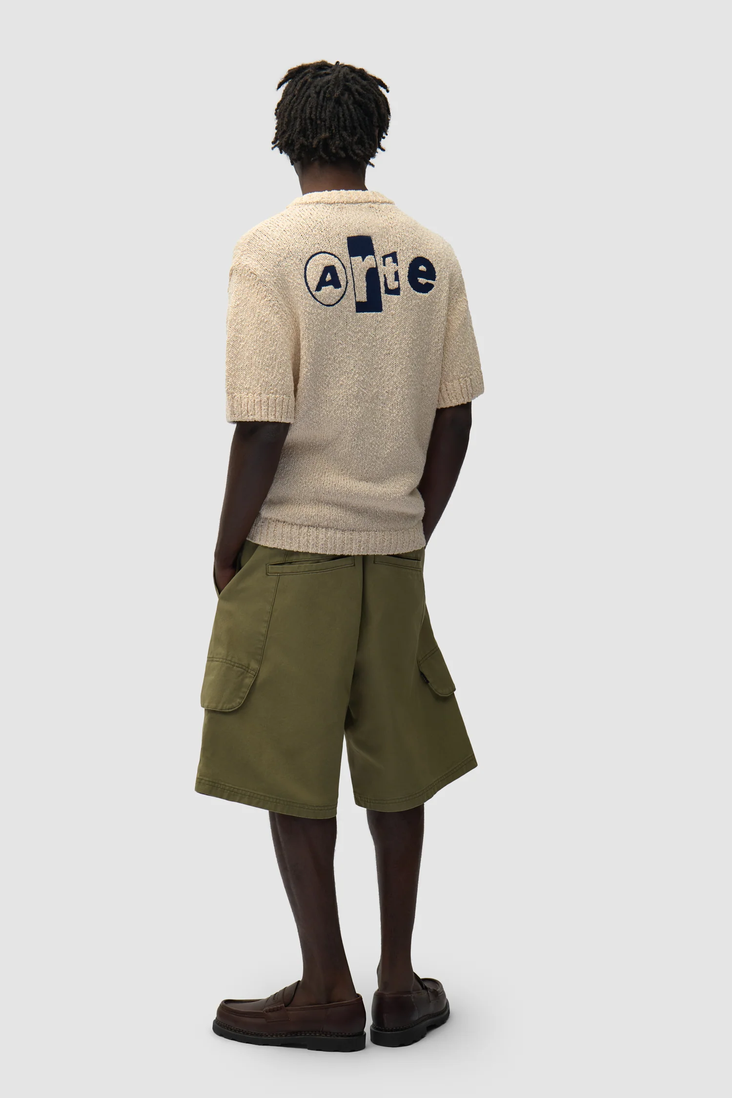 Back graphic Knit T-shirt - Cream - Image 5