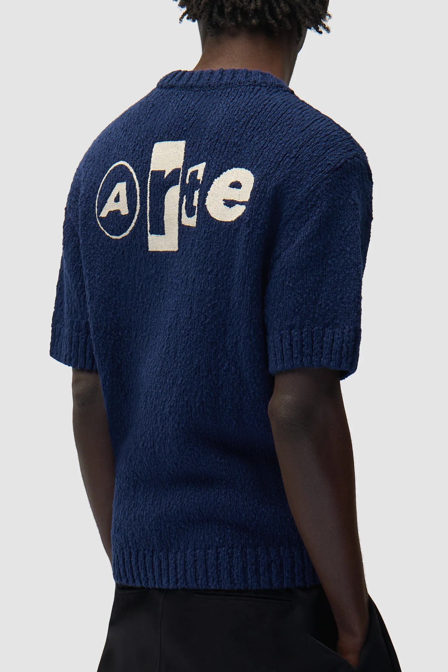 Back graphic Knit T-shirt - Navy - Image 7