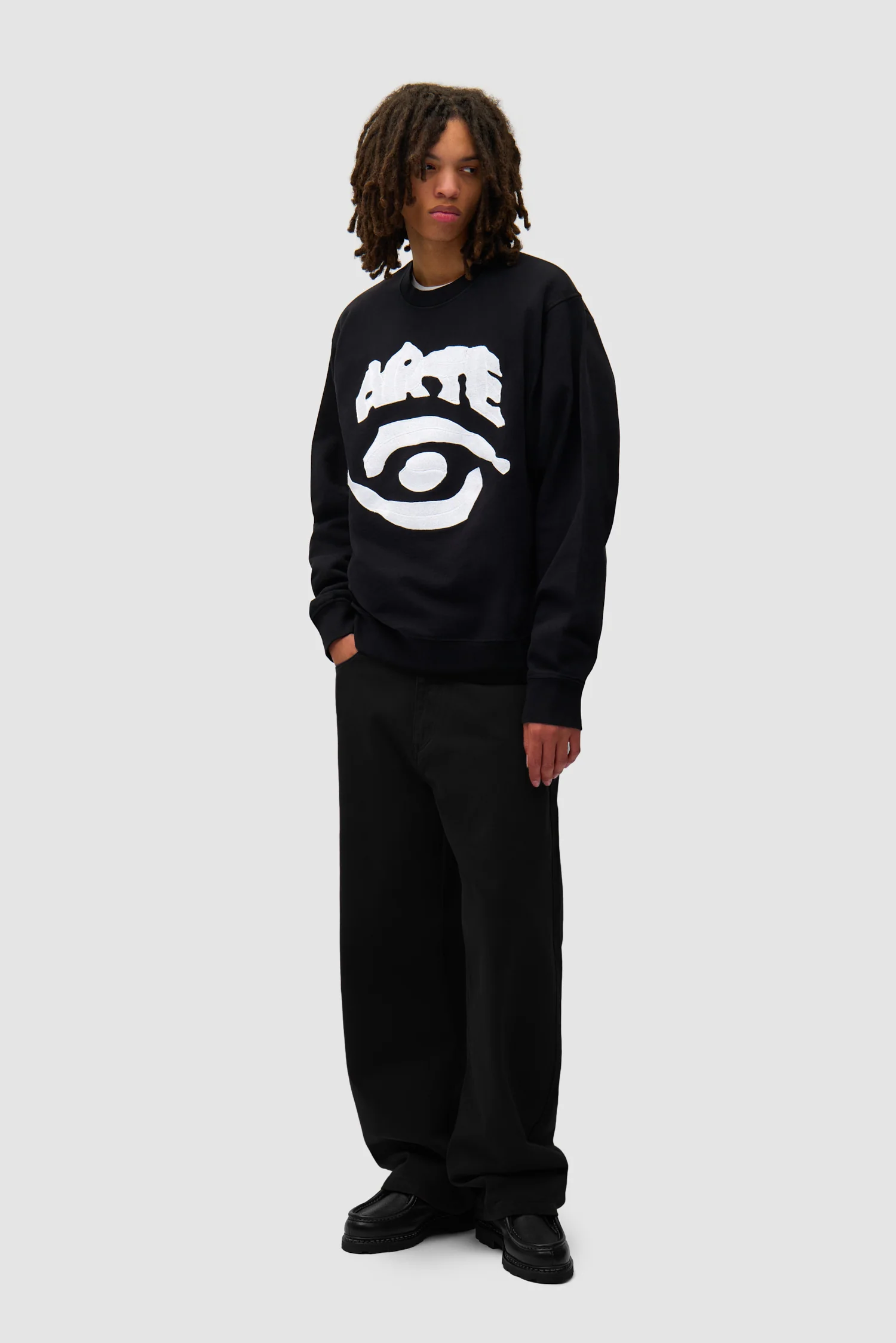 Back Pocket Graphic Pants - Black - Image 6