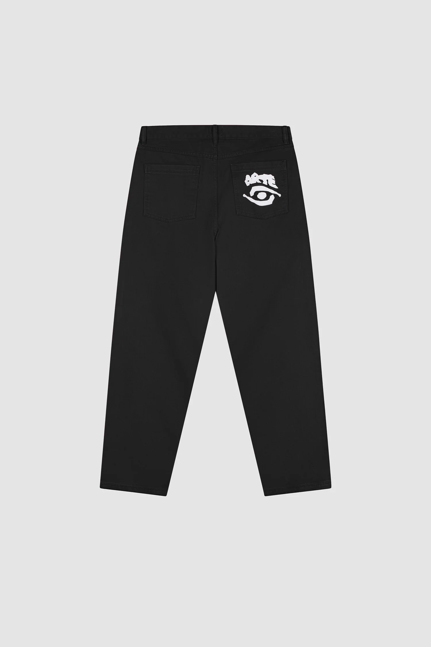 Back Pocket Graphic Pants - Black - Image 9