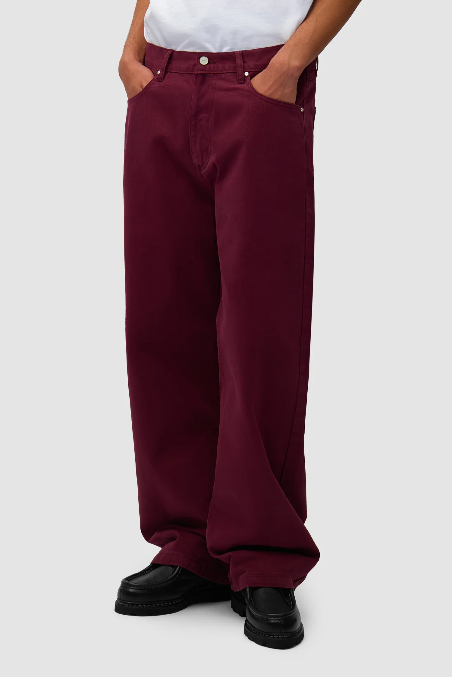 Back Pocket Graphic Pants - Bordeaux - Image 4