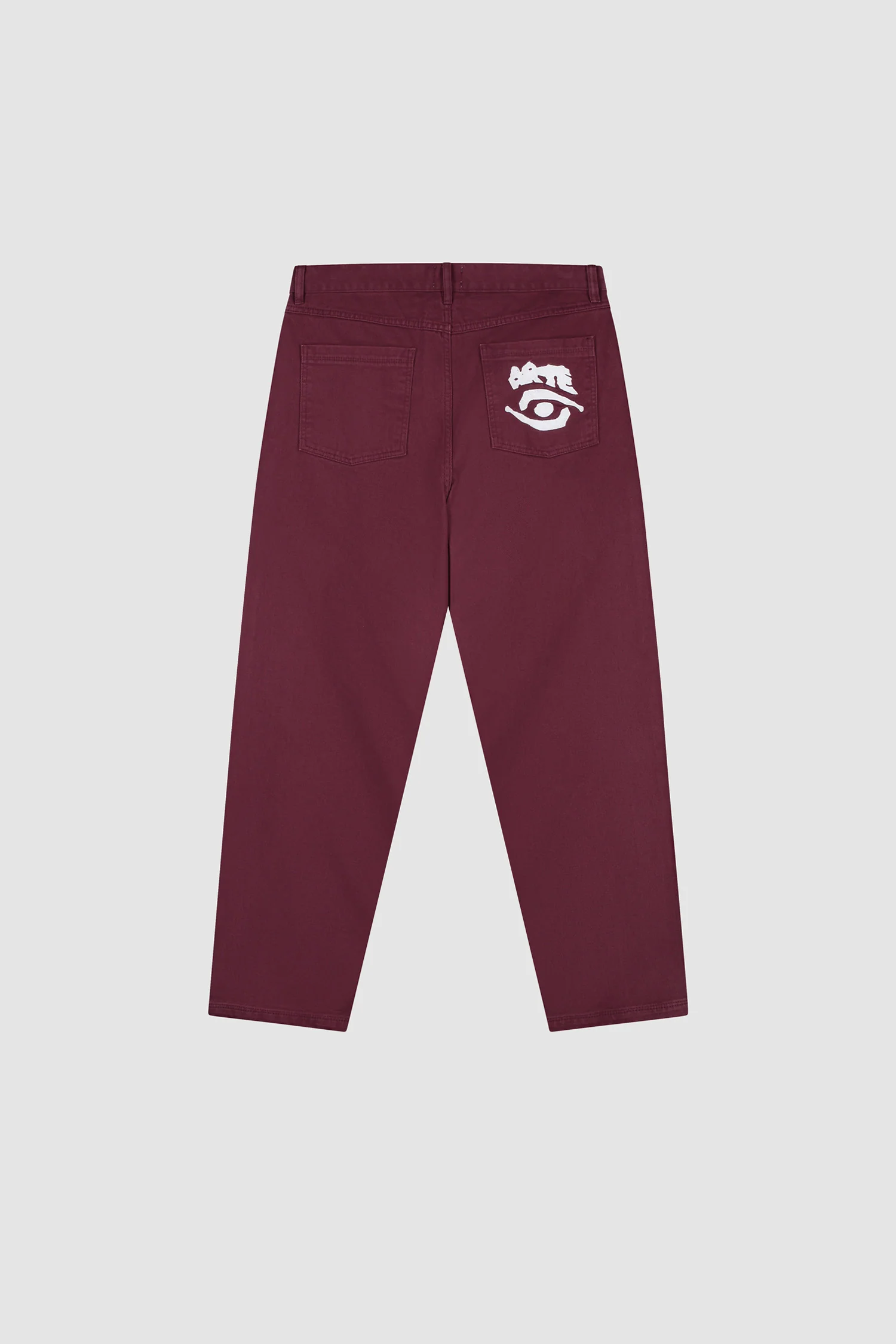 Back Pocket Graphic Pants - Bordeaux - Image 9