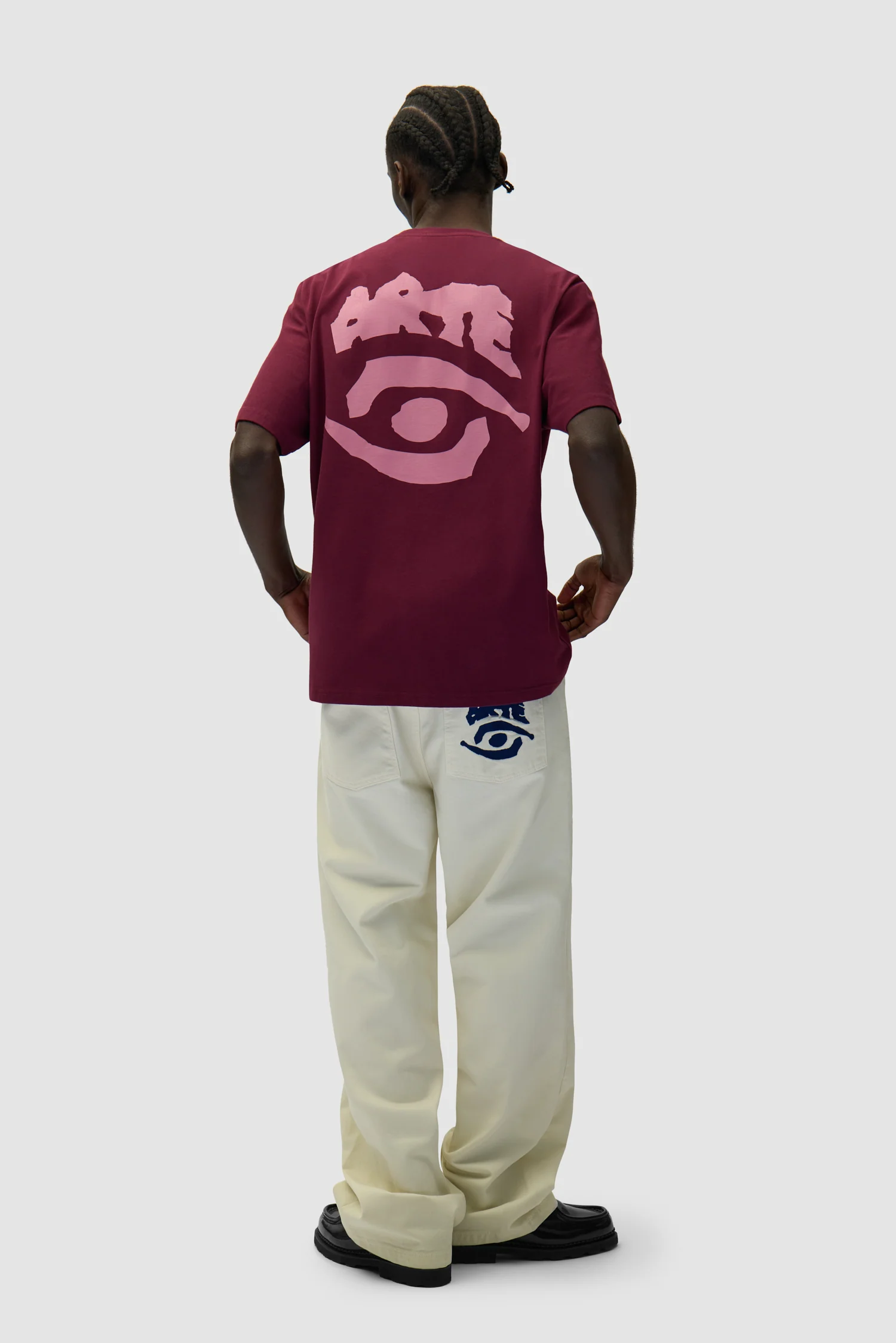 Back Pocket Graphic Pants - Cream - Image 6
