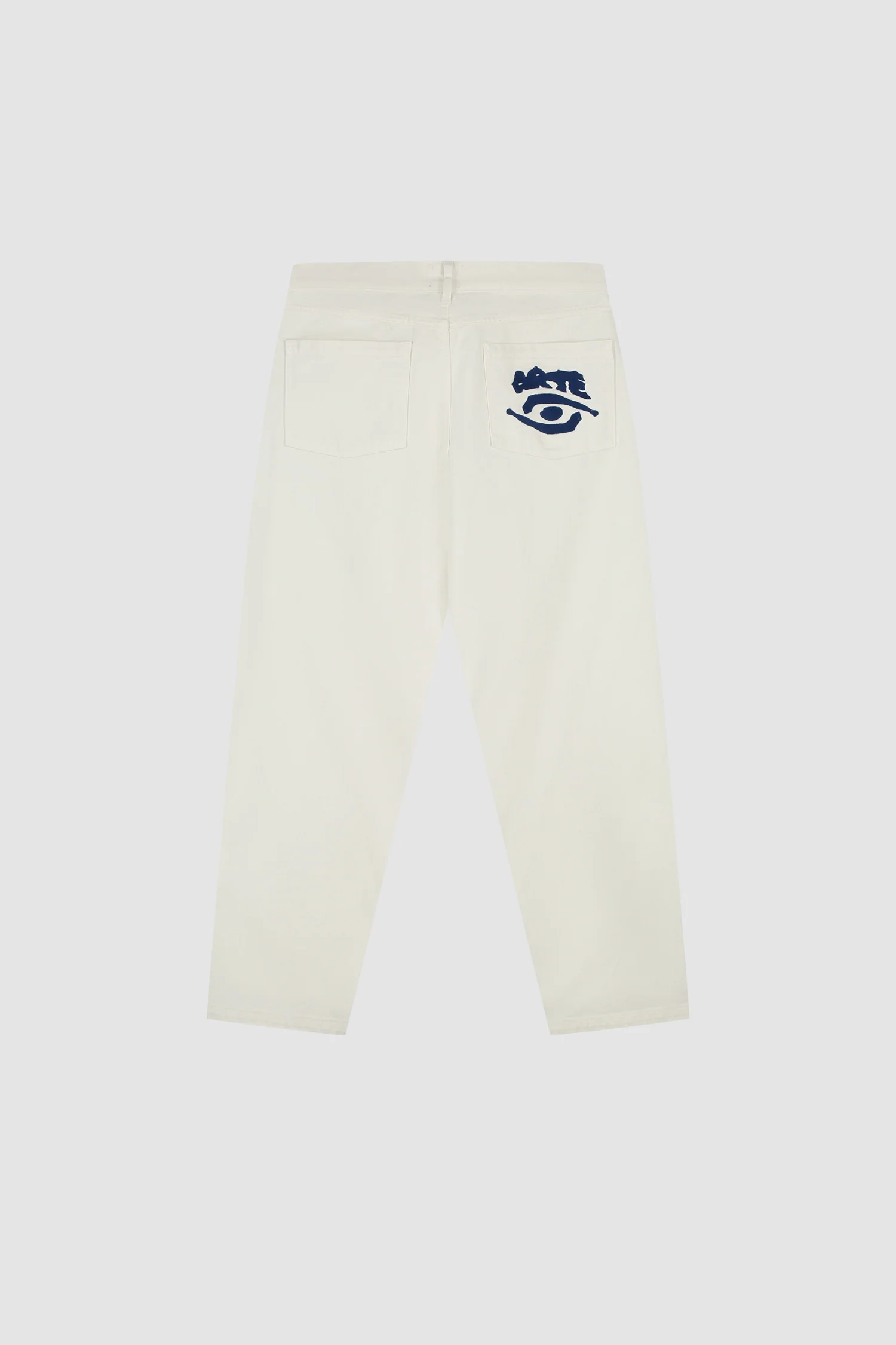 Back Pocket Graphic Pants - Cream - Image 9