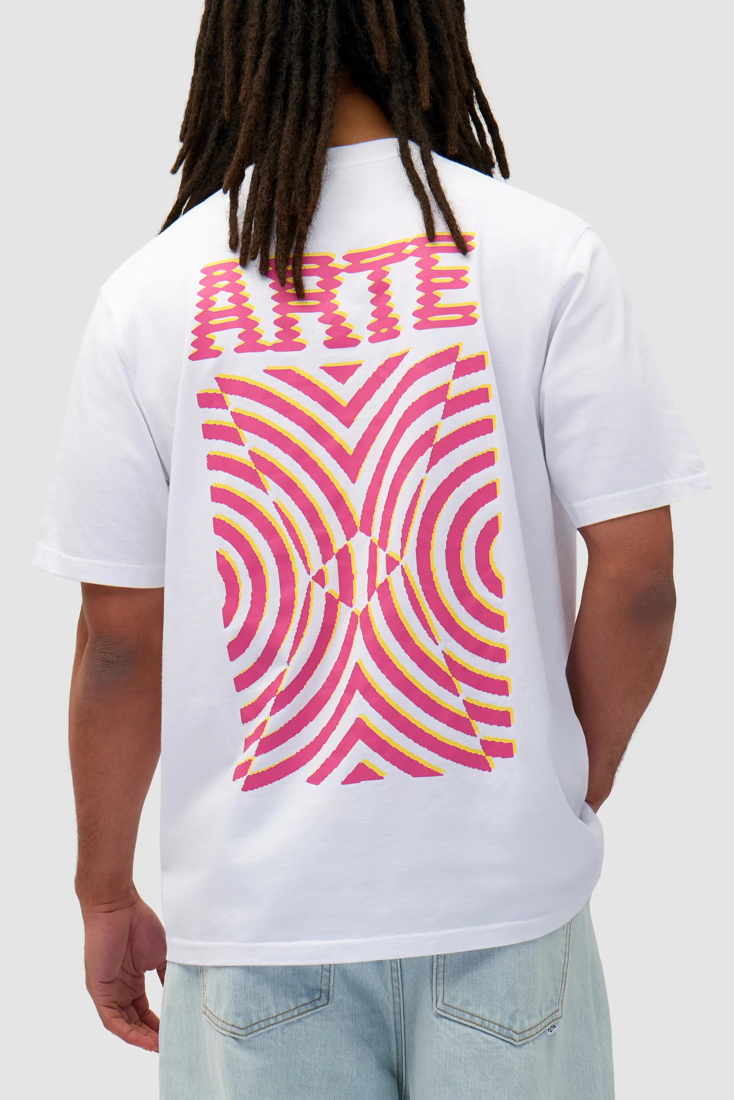 Mural Back Print T-shirt - White - Image 7