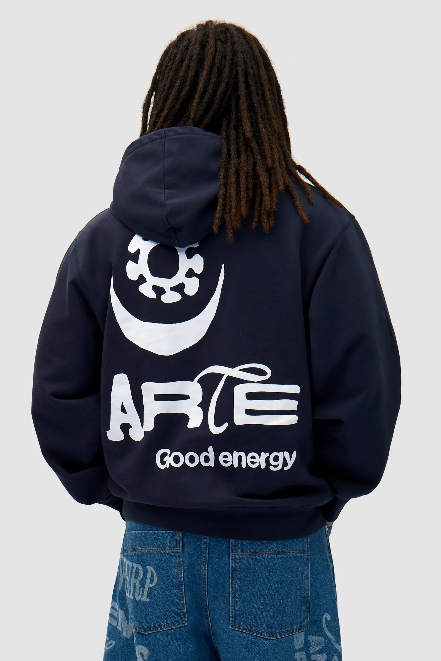 Back Sun & Moon Hoodie - Navy - Image 2