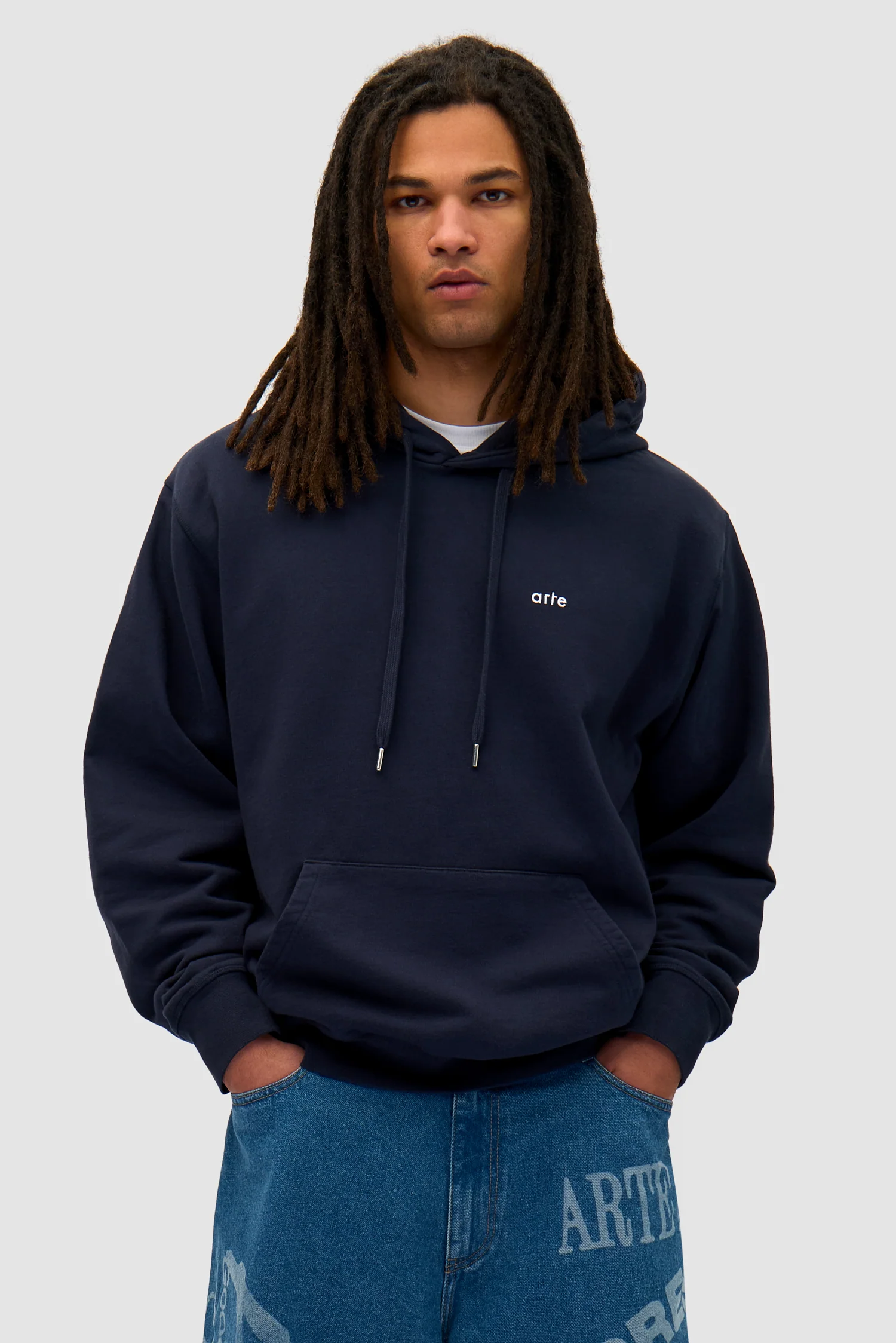 Back Sun & Moon Hoodie - Navy - Image 3