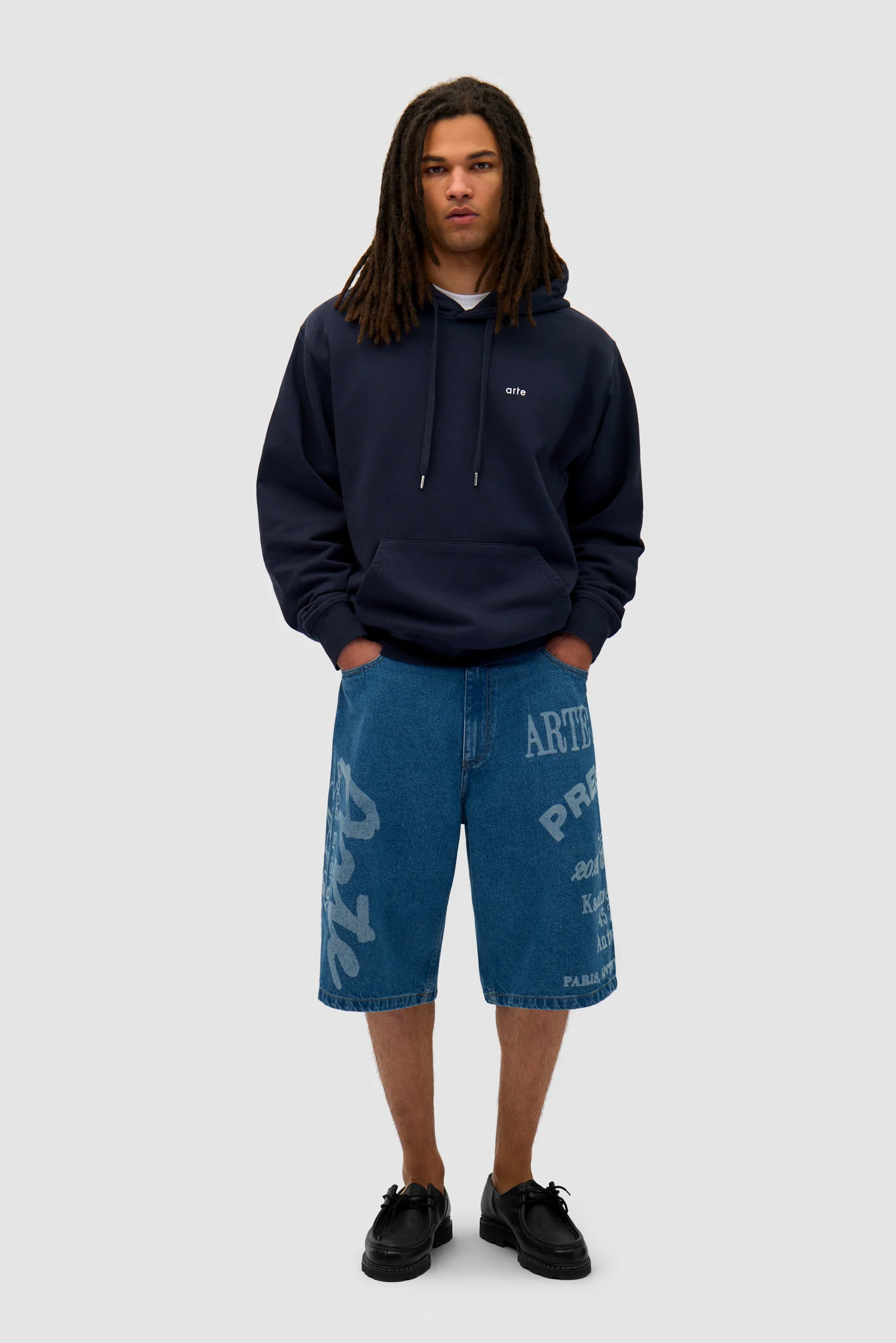 Back Sun & Moon Hoodie - Navy - Image 4