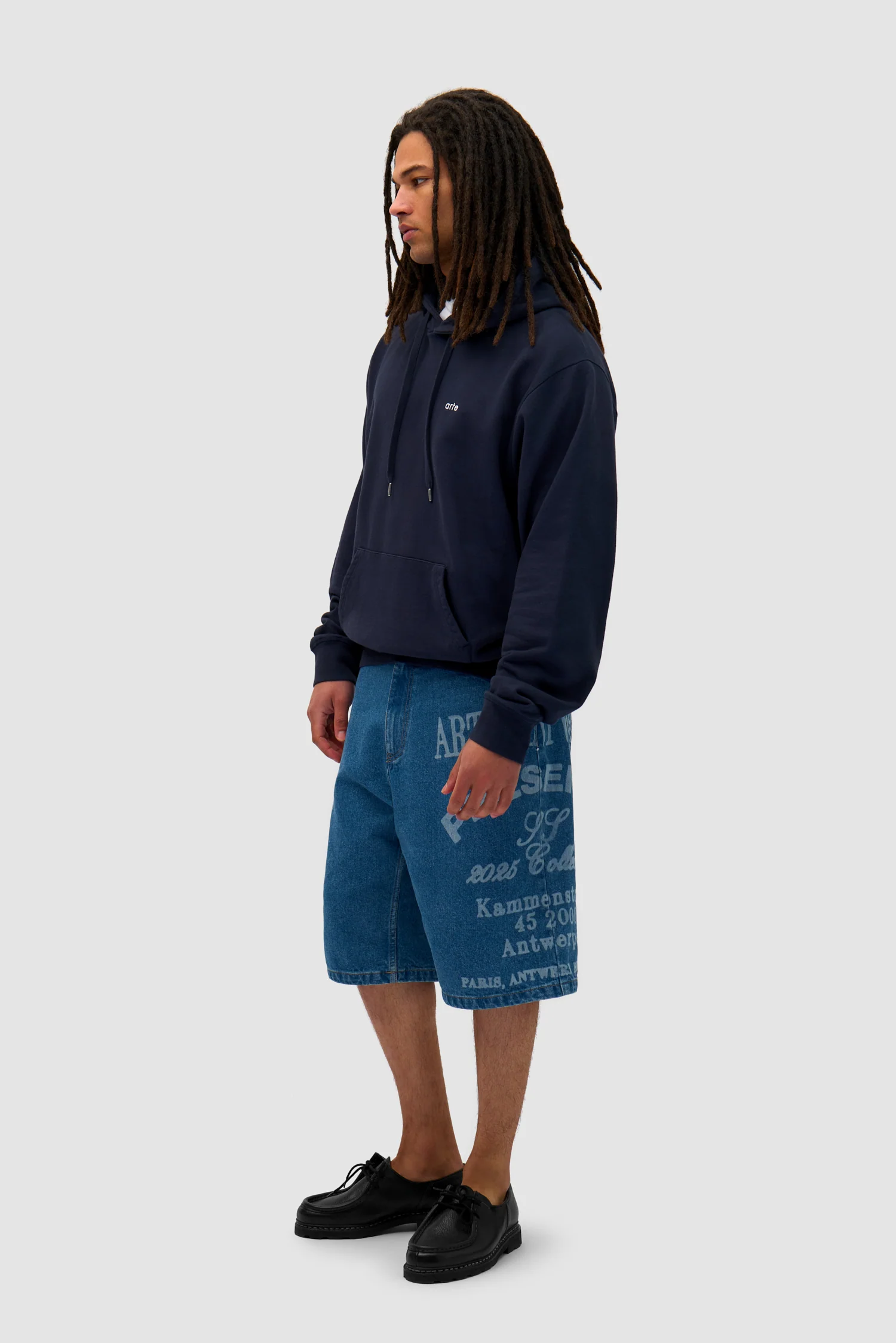 Back Sun & Moon Hoodie - Navy - Image 5