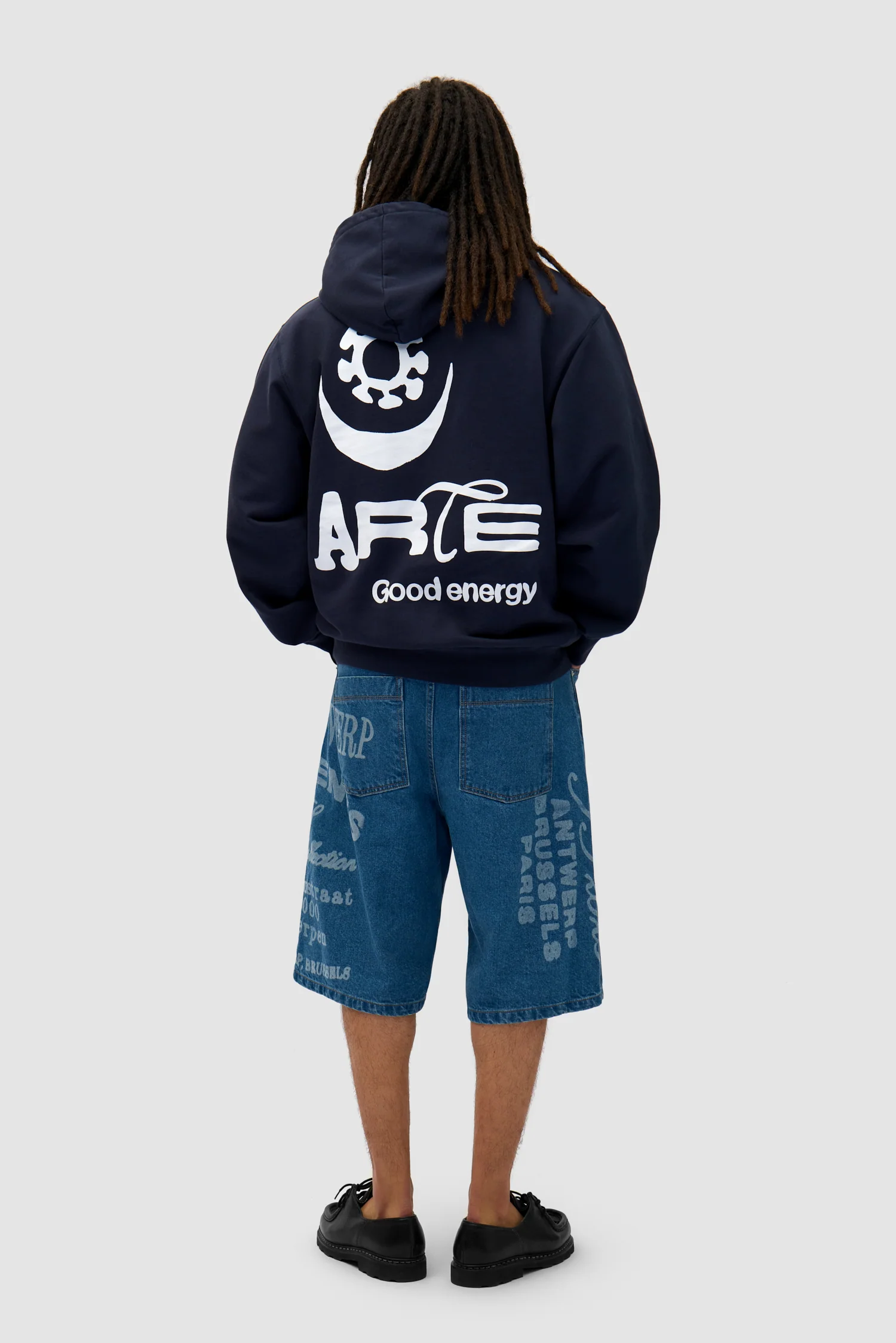 Back Sun & Moon Hoodie - Navy - Image 6