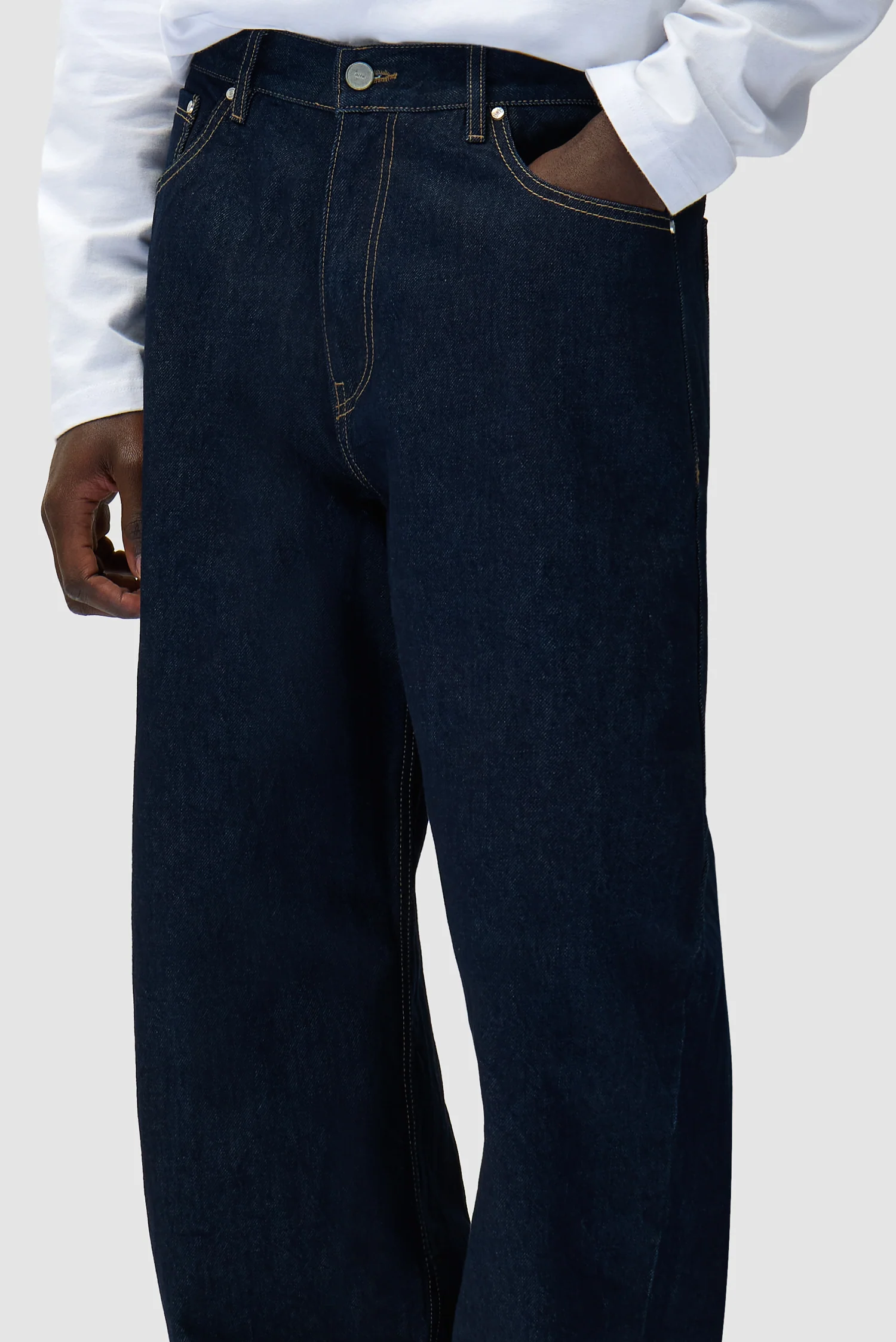 Basic Jeans Pants - Raw Denim - Image 7