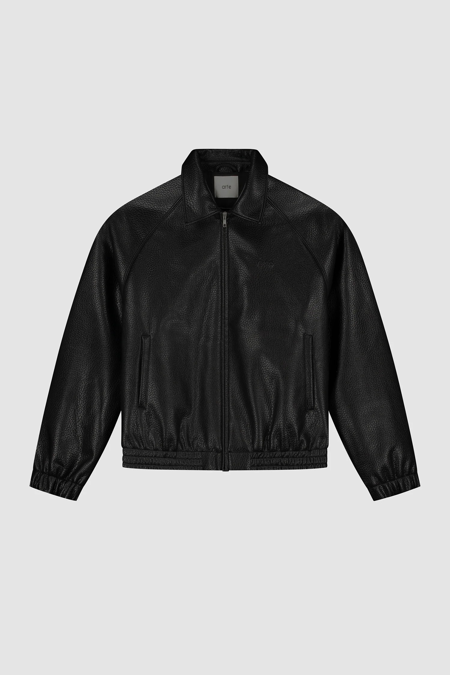 Basic Leather Jacket - Black - Image 8