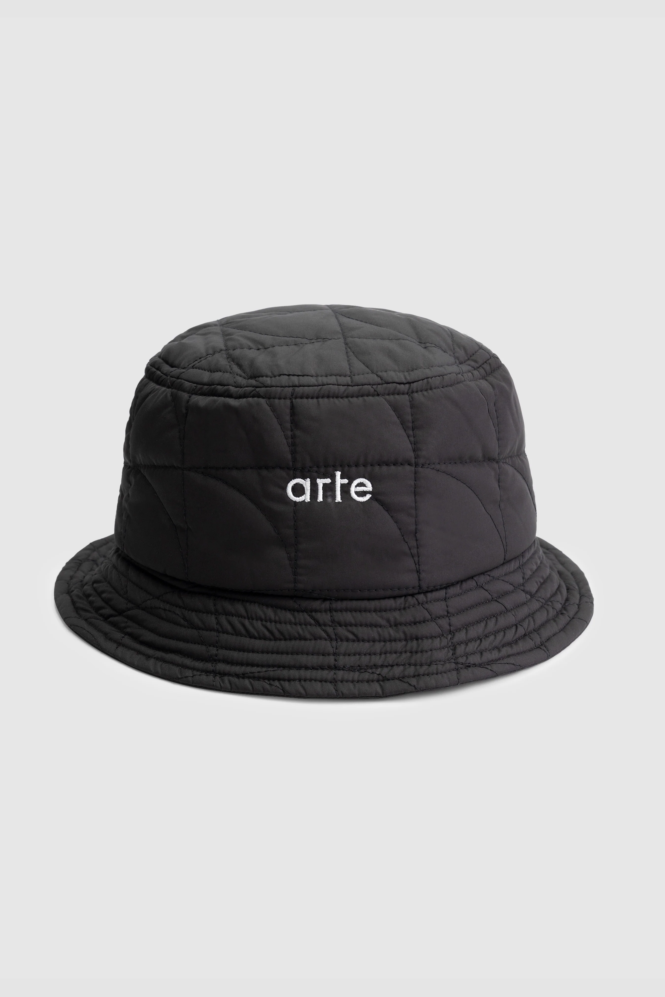 Bauhaus Quilted Bucket Hat - Black - Image 2