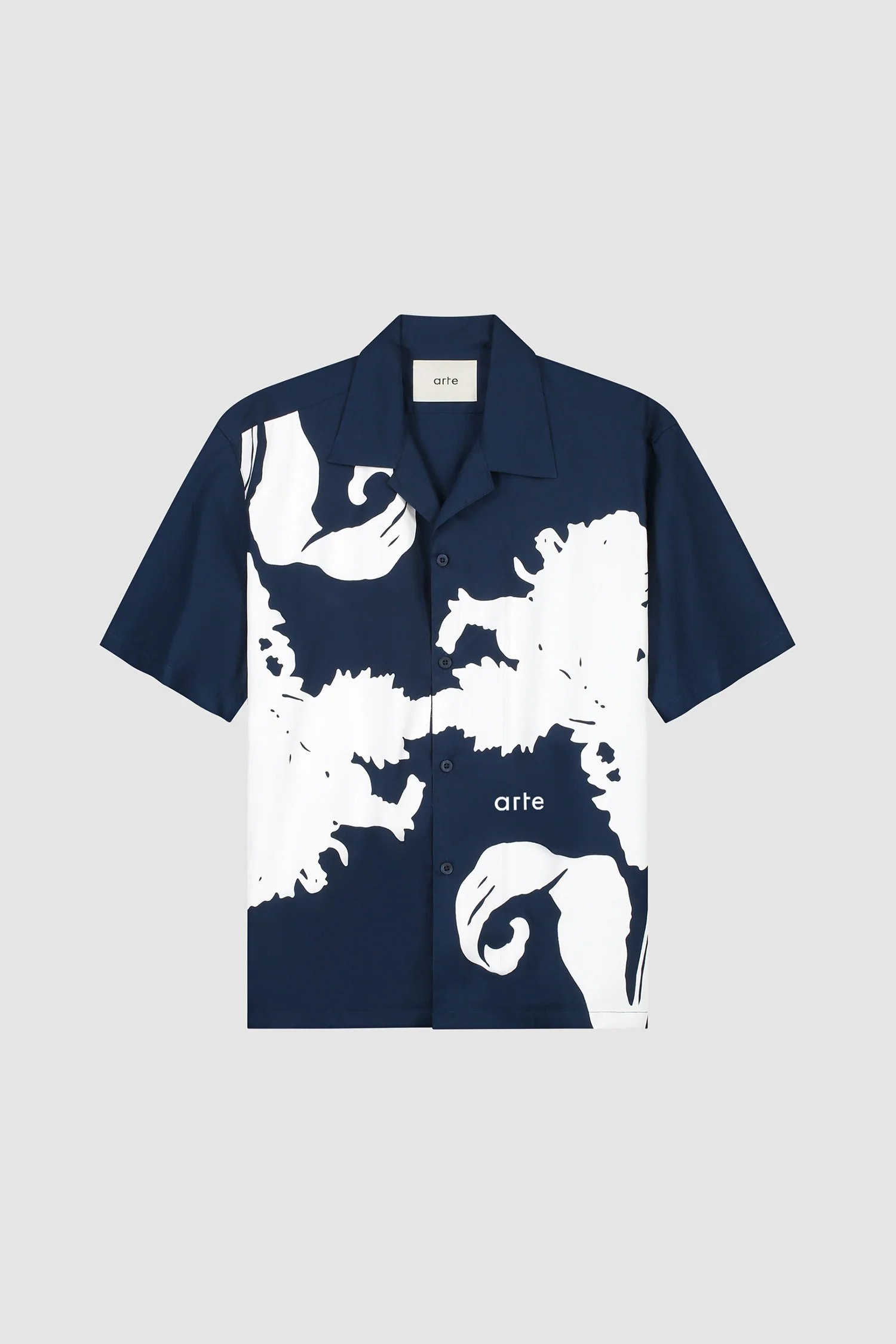 Big Flower Shirt - Navy/White - Image 8